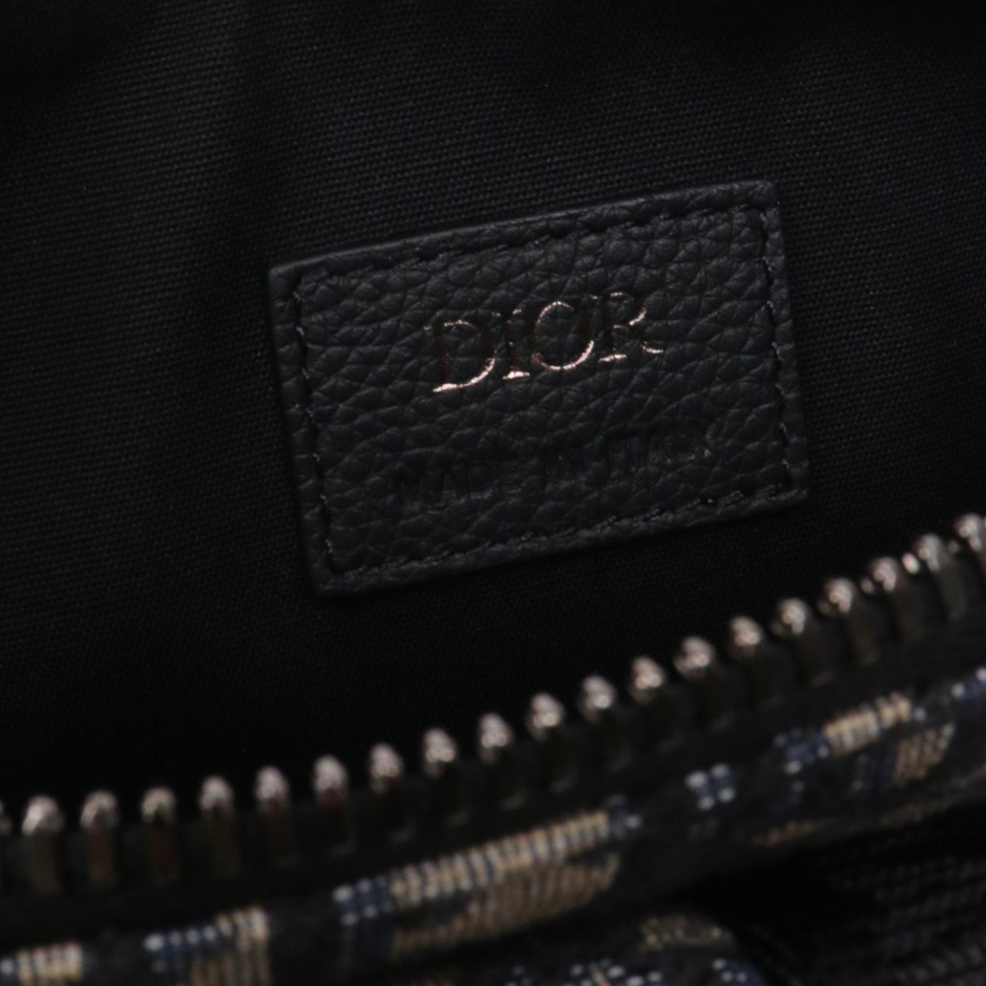 DIOR - Dior Oblique Galaxy A5 pouch in black leather
