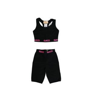 GUCCI - Ensemble de sport Gucci en lycra noir (XXS)