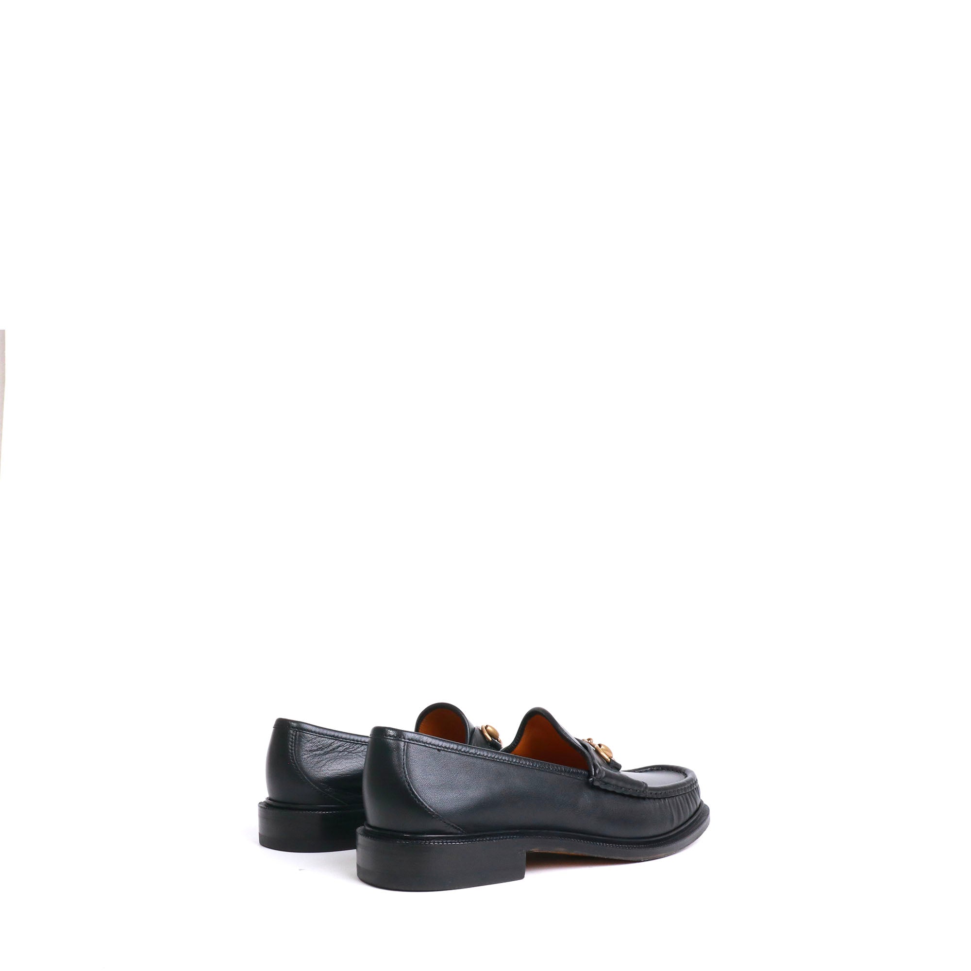 GUCCI - Gucci Mors loafers in black smooth leather (T42)