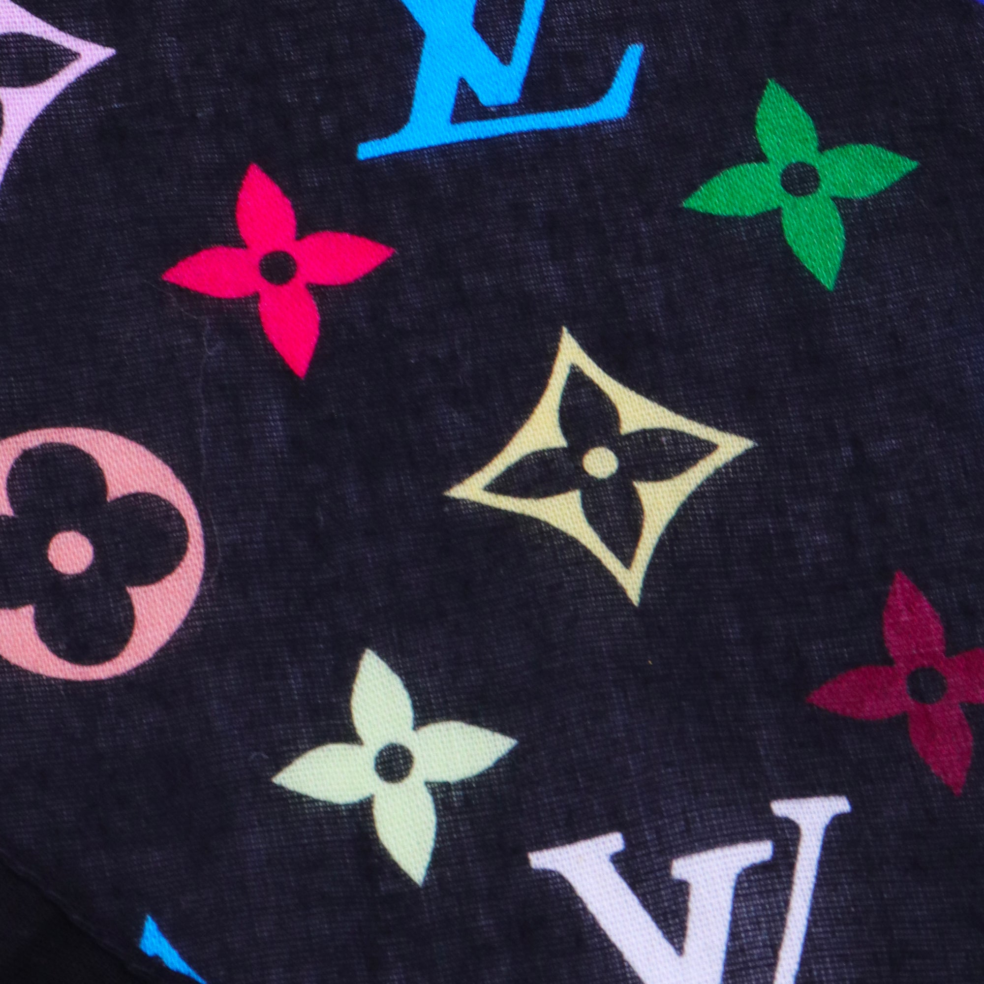 LOUIS VUITTON - Carré 55 Louis Vuitton x Takashi Murakami en coton monogrammé multicolore