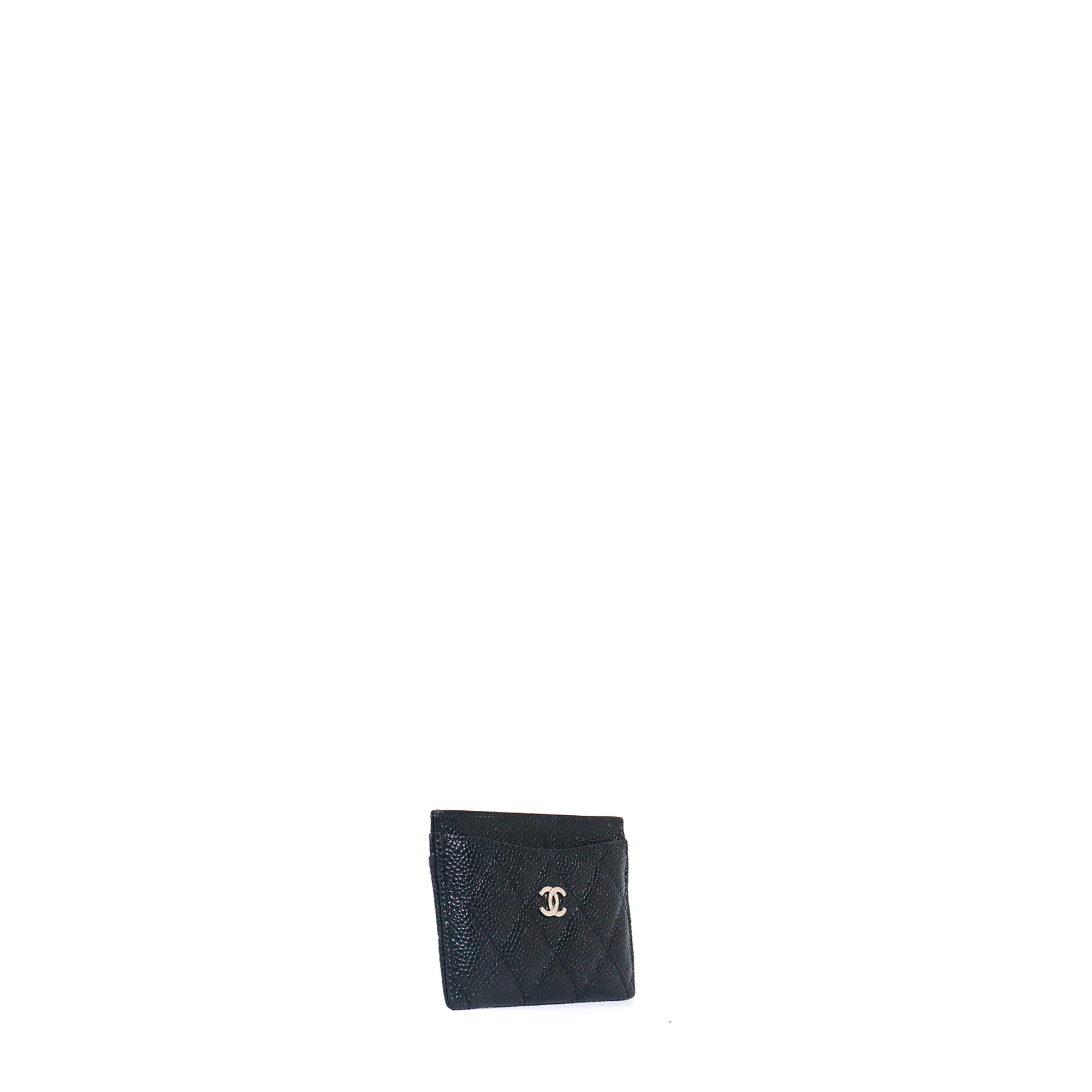 CHANEL - Timeless card holder in black caviar leather