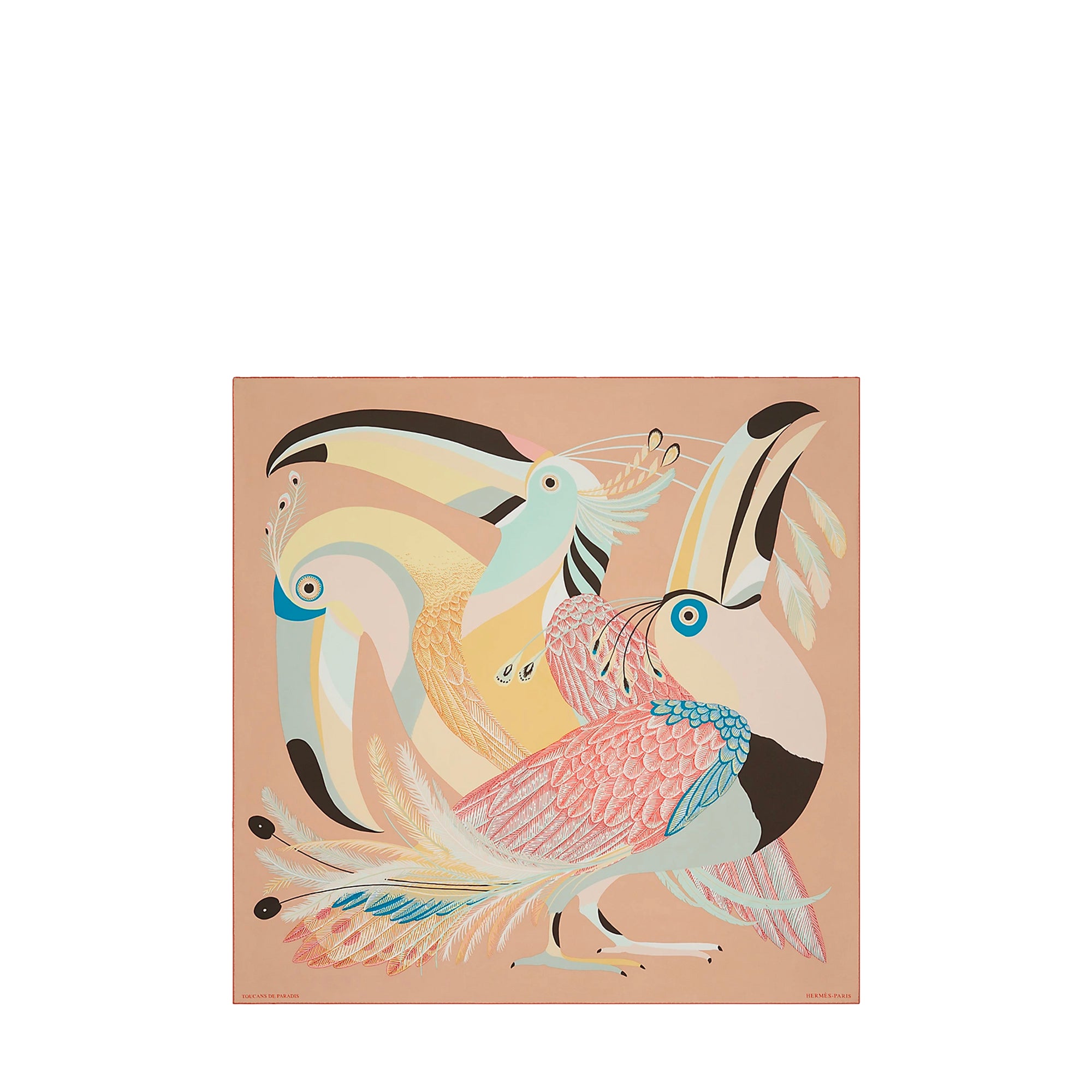 HERMÈS - Carré 140 Toucans de Paradis Hermès in silk