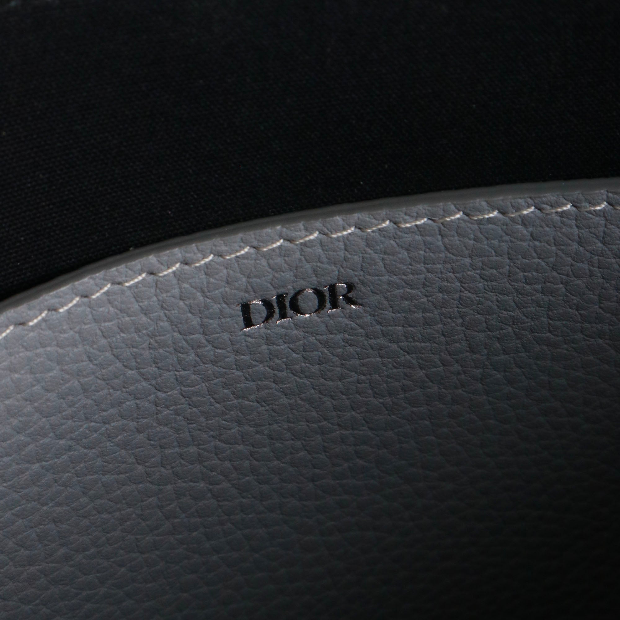 DIOR - Dior Oblique Galaxy A5 pouch in black leather