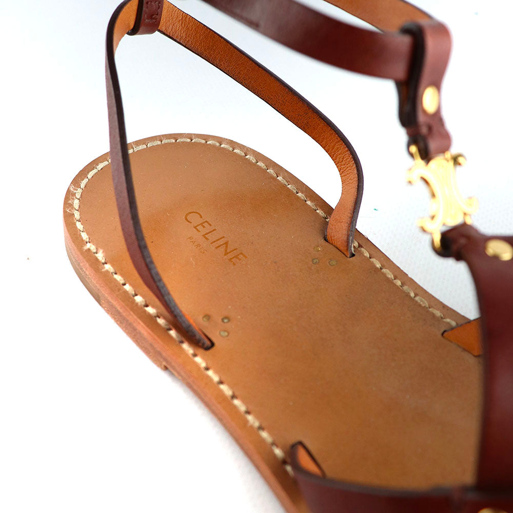 CELINE - Sandales Triomphe en cuir (T39)