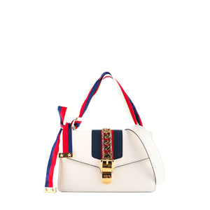 GUCCI - Sac à épaule Sylvie en cuir blanc