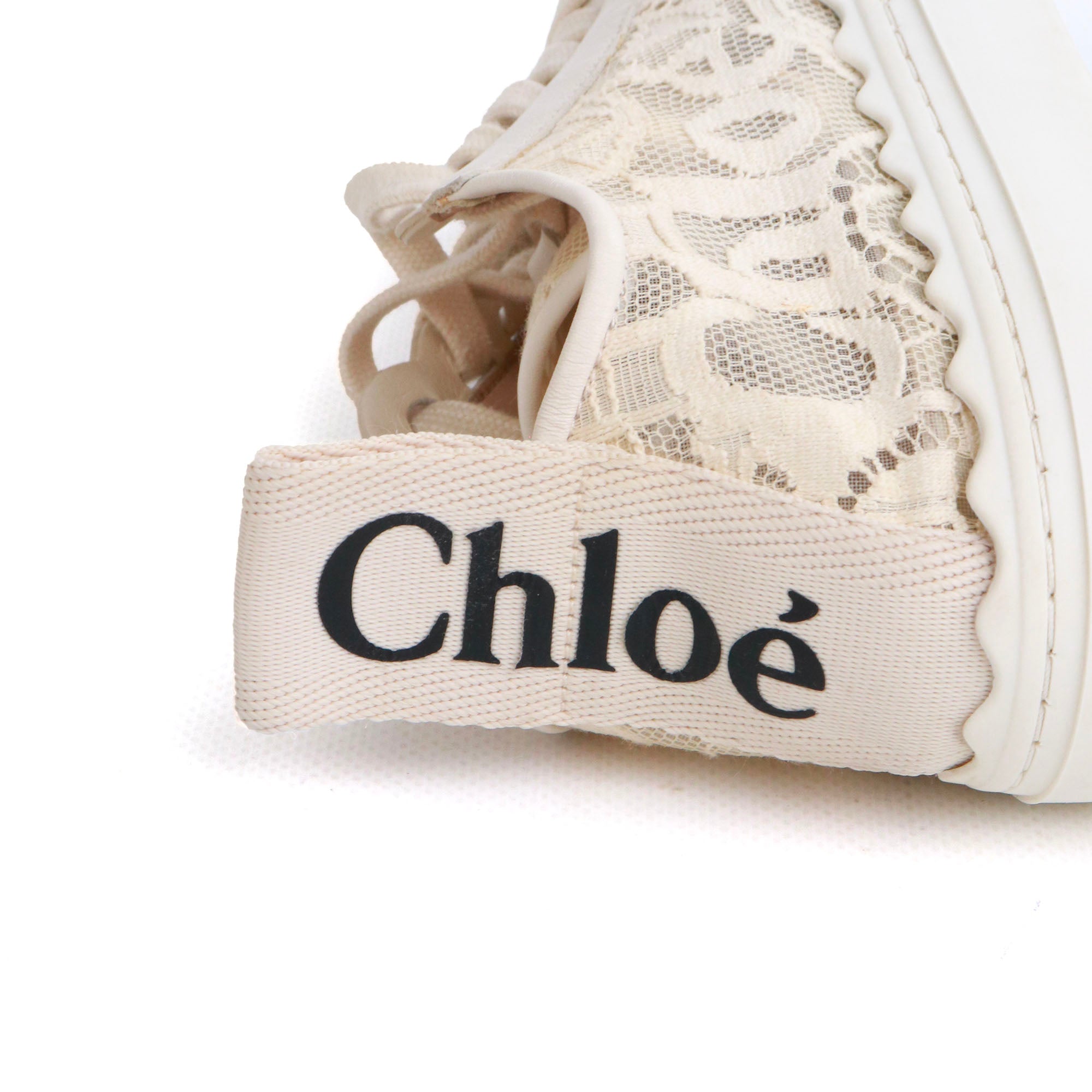 CHLOÉ - Lauren sneakers in beige canvas (T35)