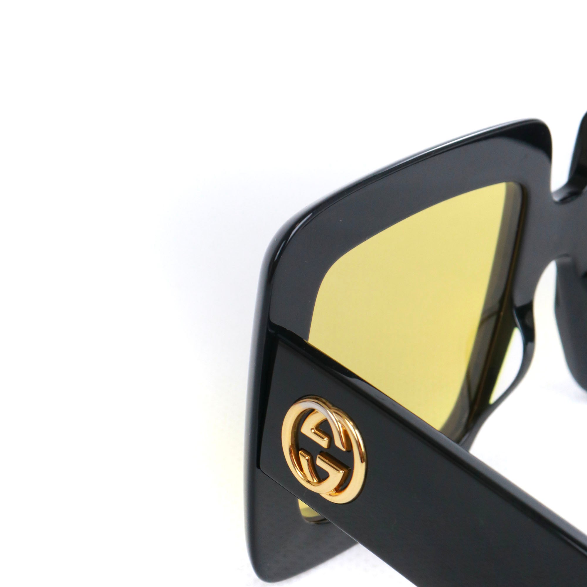 GUCCI - Lunettes de soleil GG Gucci en plastique noir oversize