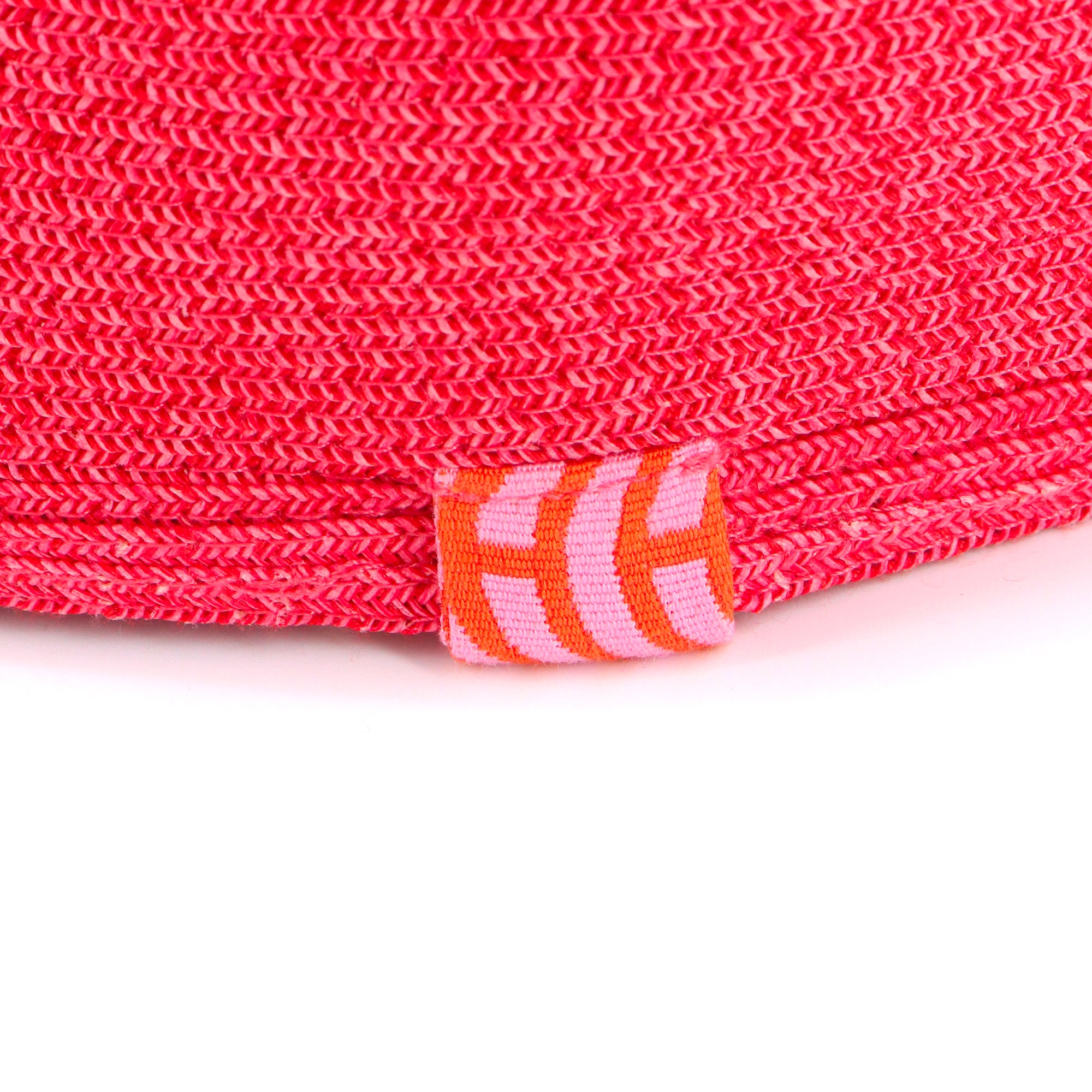 HERMÈS - Casquette Galatée Hermès en papier rose (T56)