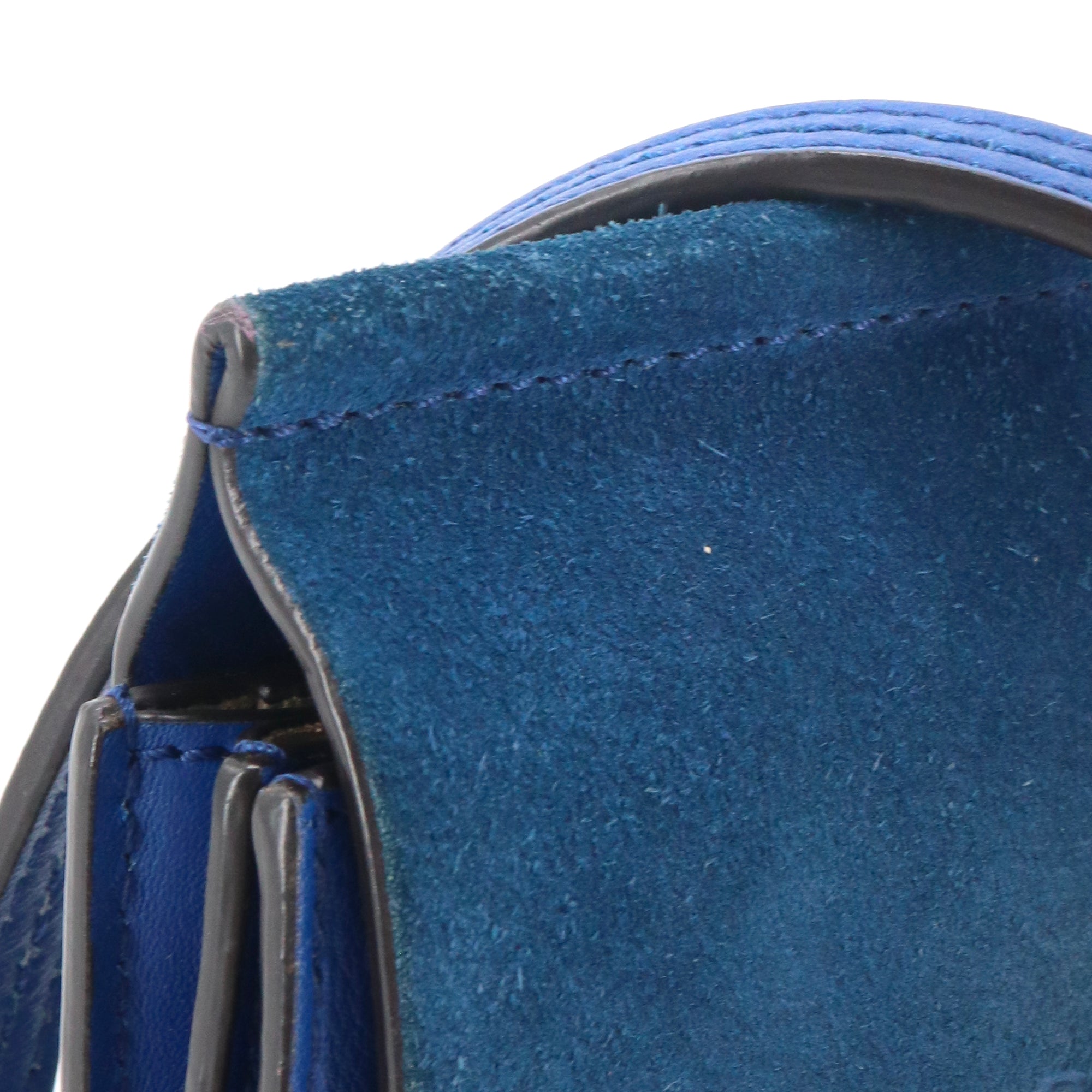 CHLOÉ - Sac à bandoulière Faye small Chloe en cuir et daim bleu