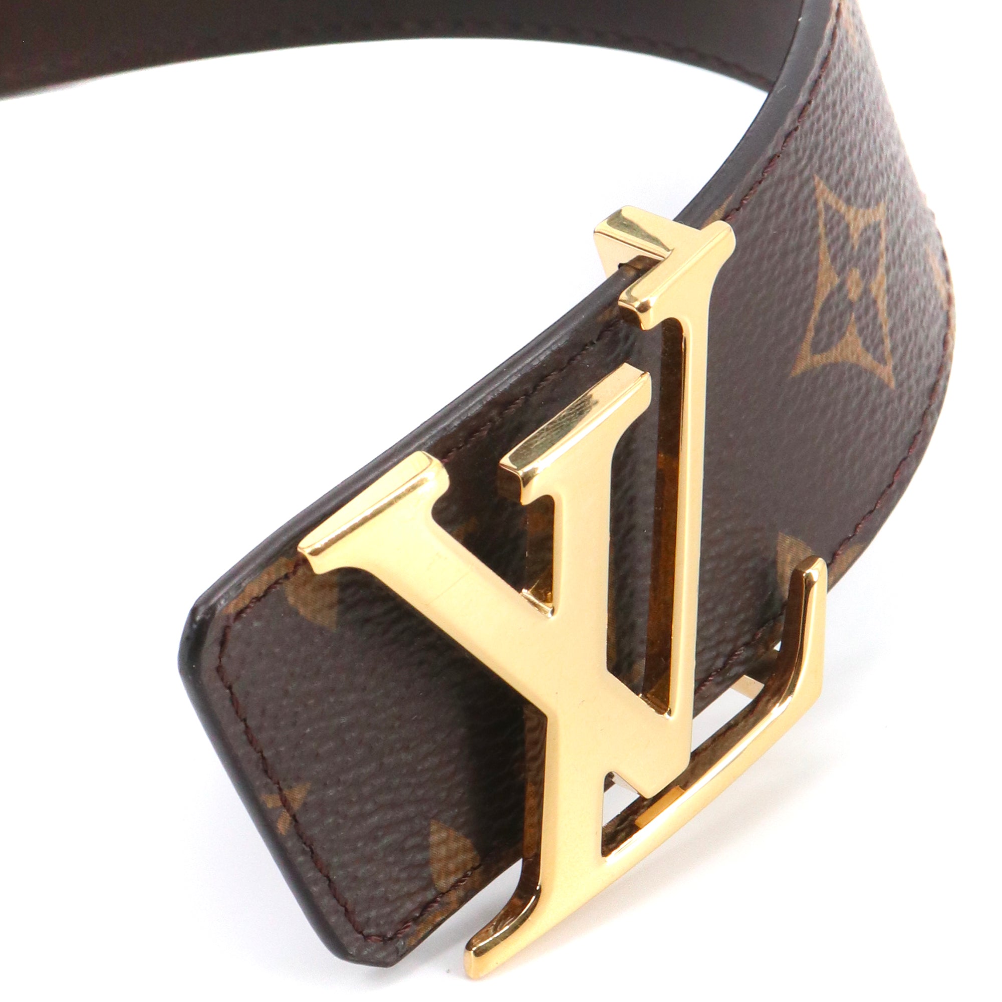LOUIS VUITTON - Ceinture LV Initiales Louis Vuitton en toile monogrammée (T90)