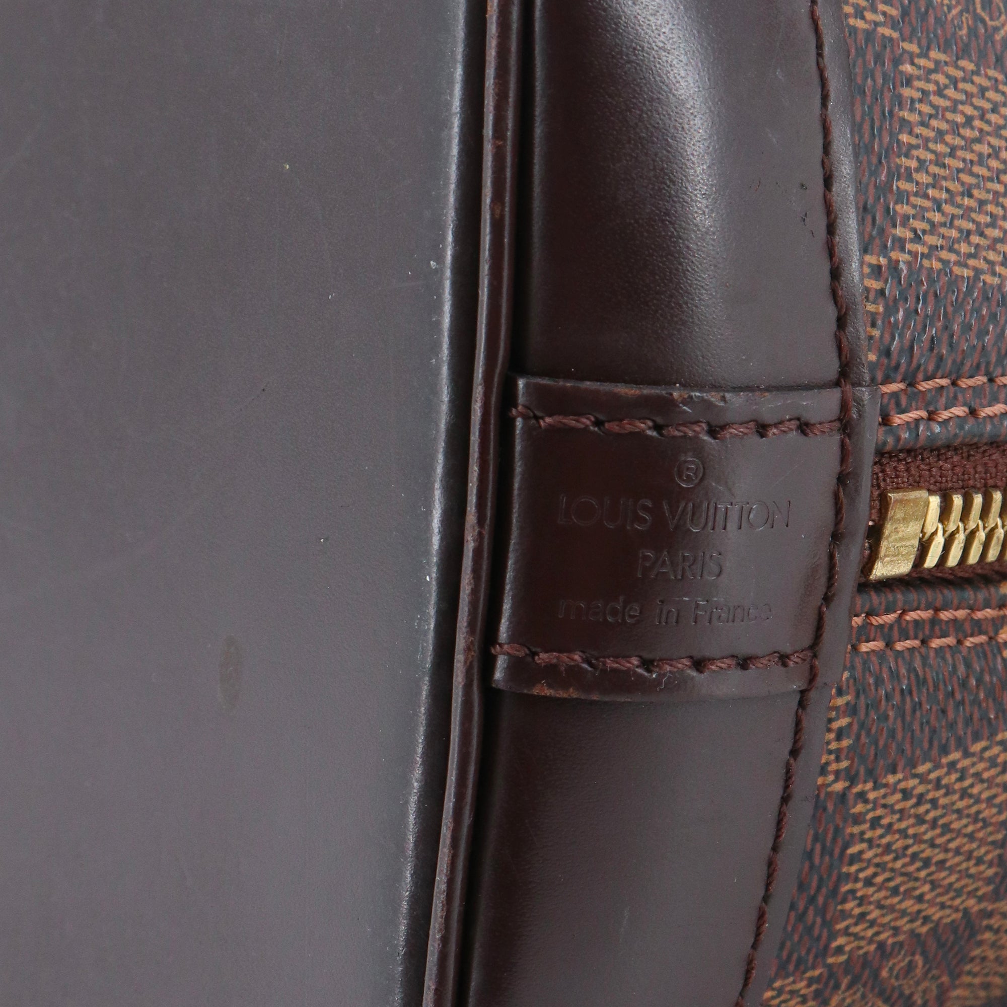 LOUIS VUITTON - Sac à main Alma PM Louis Vuitton en toile damier ébène