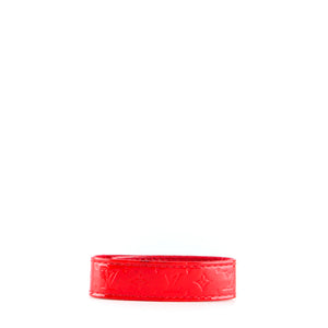LOUIS VUITTON - Red imprint patent leather bracelet