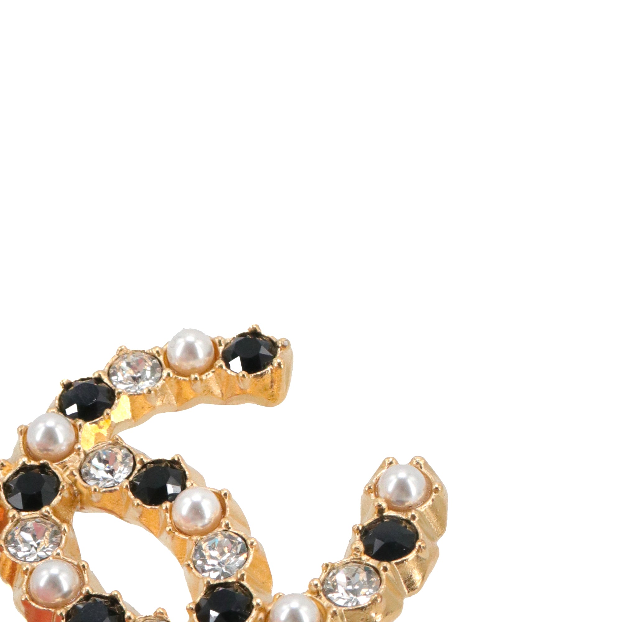 CHANEL - Chanel CC brooch with rhinestones