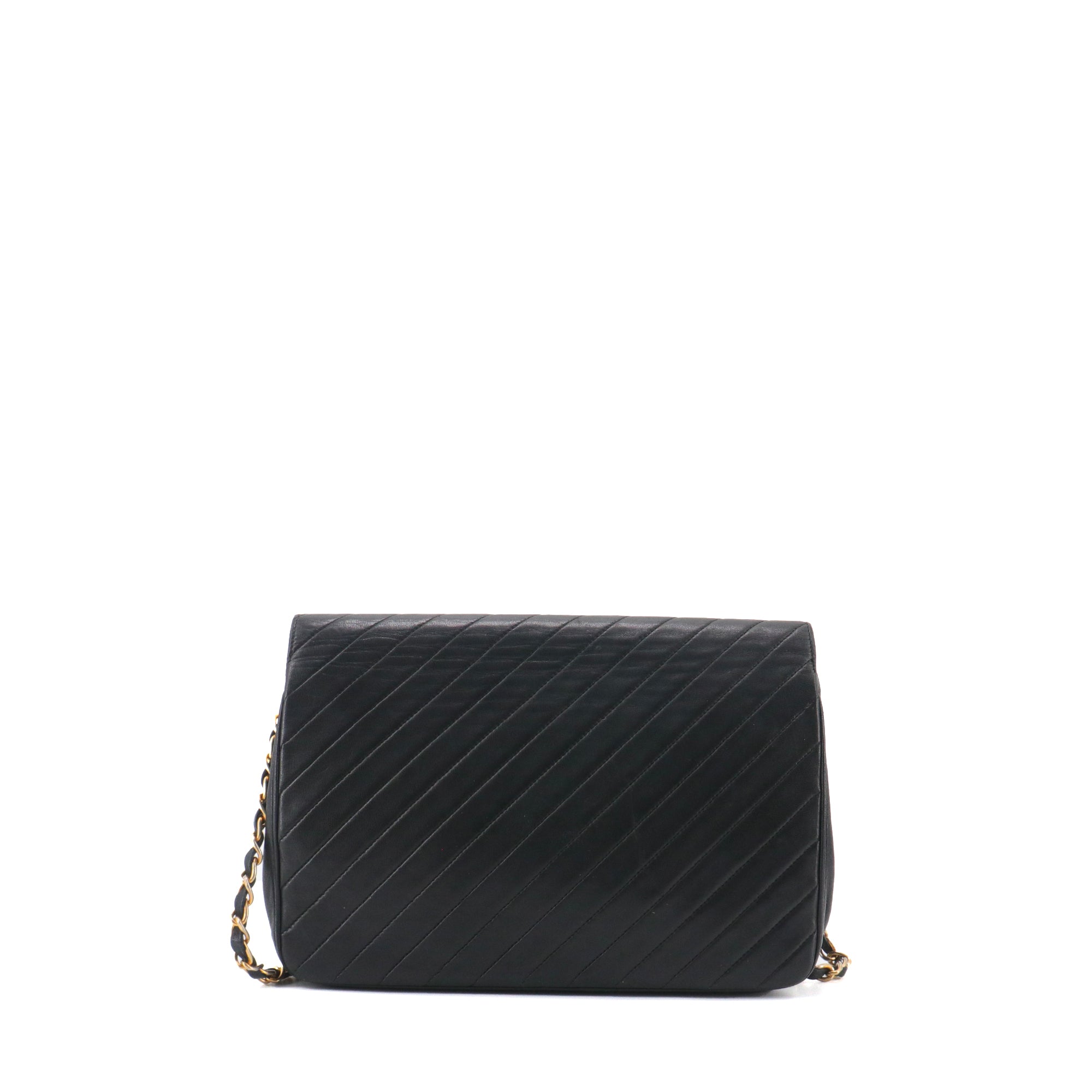 CHANEL - Chanel Timeless 25 double flap handbag in black quilted leather