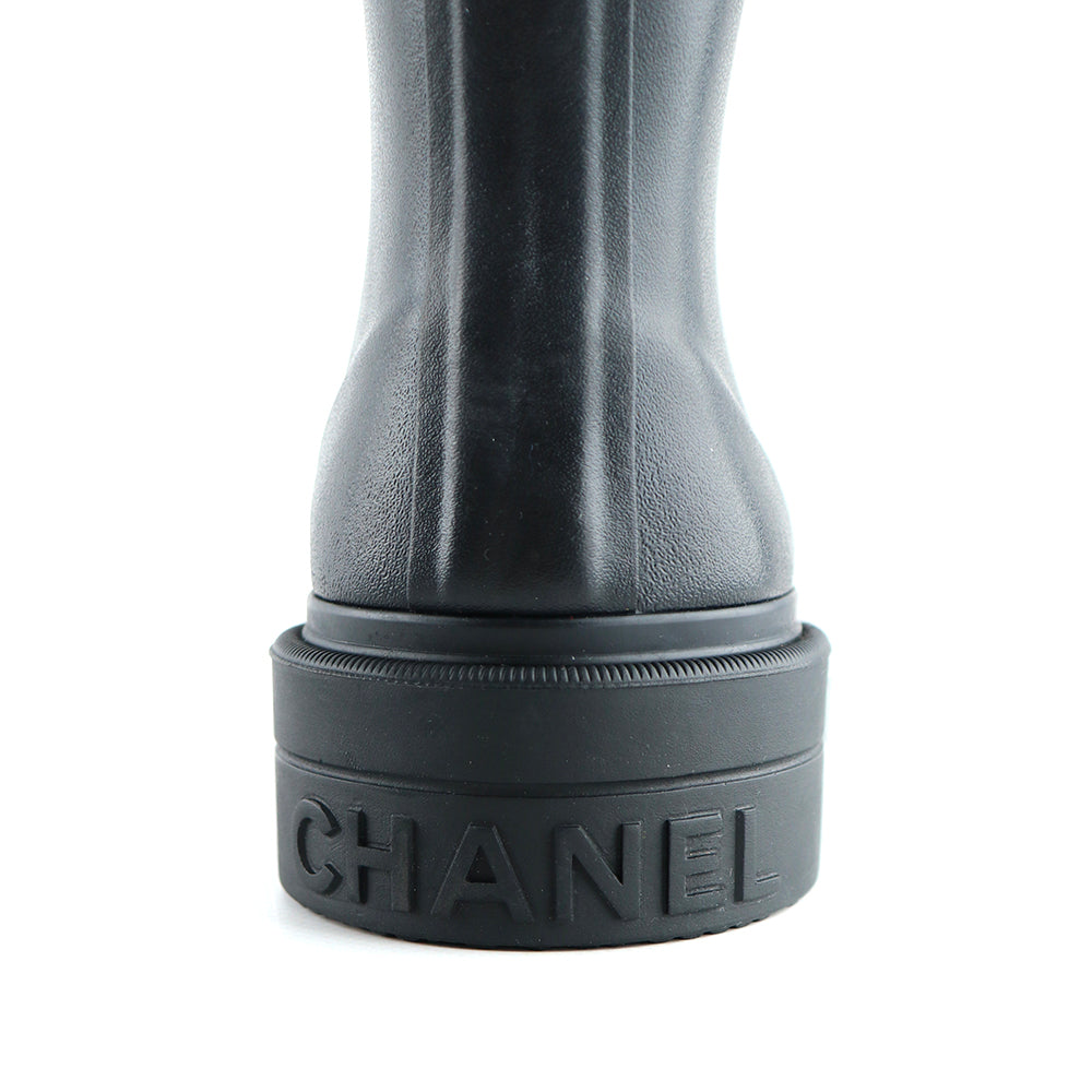 CHANEL - Bottes de pluie en caoutchouc (T38)