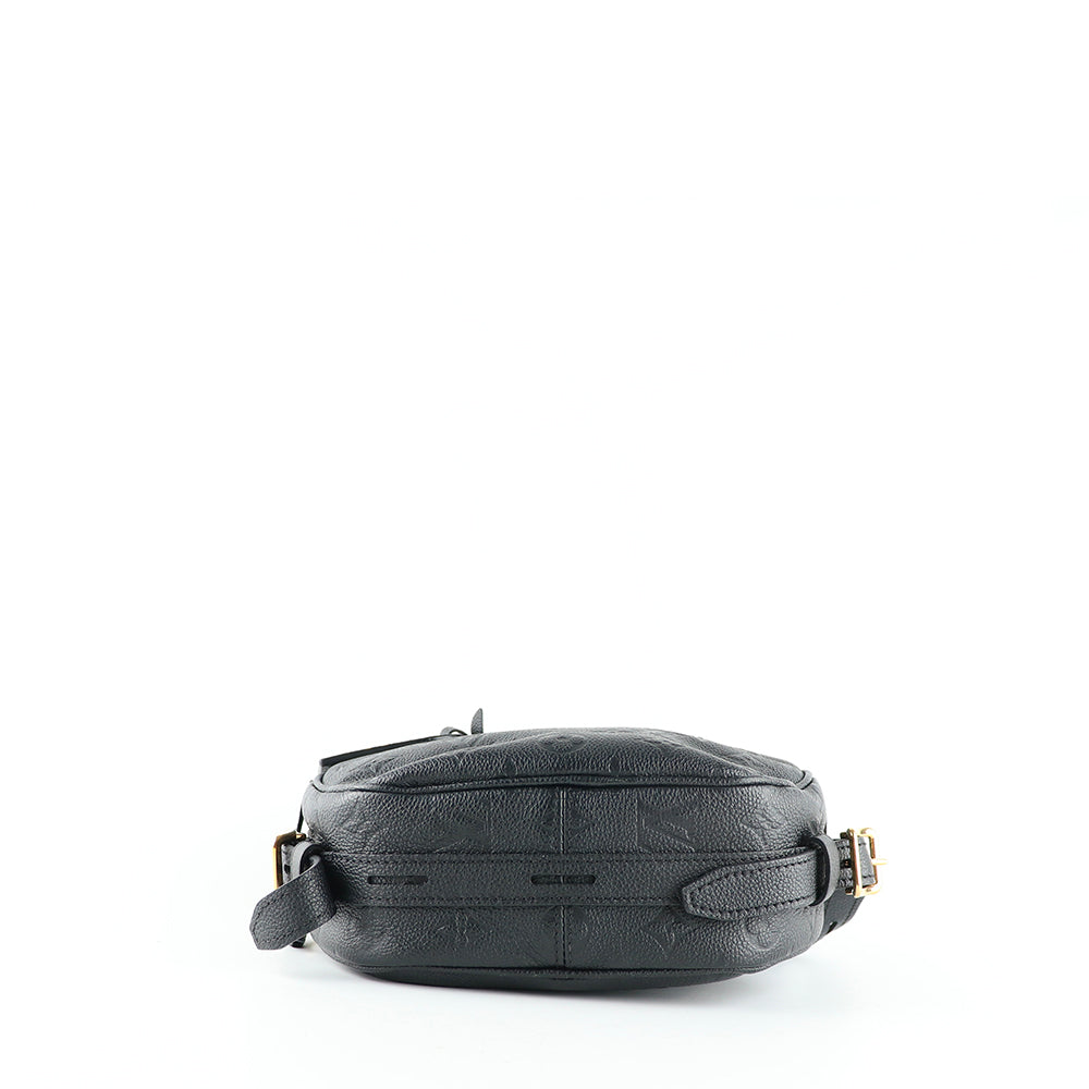 LOUIS VUITTON - Sac à bandoulière Boîte à chapeaux en cuir grainé noir