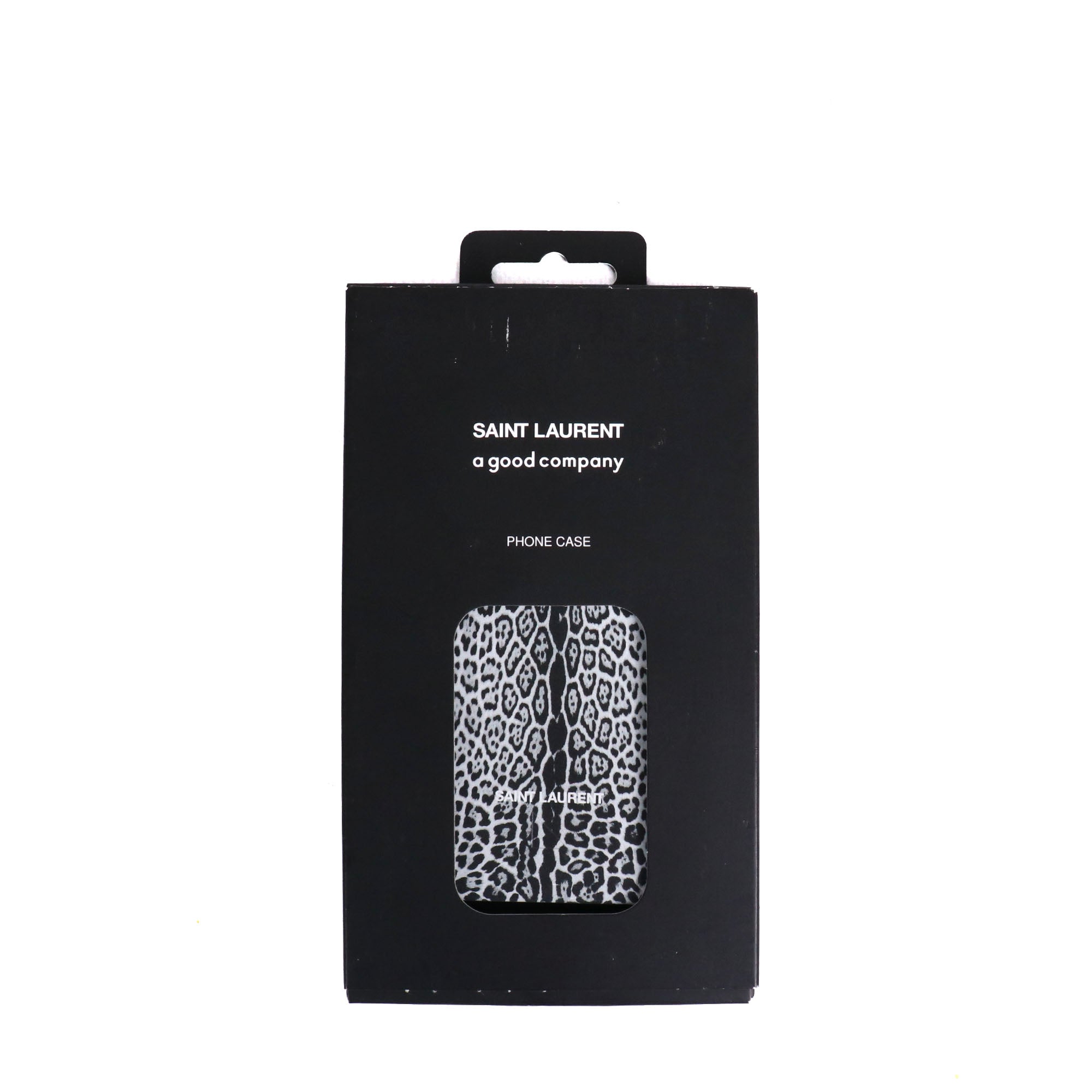 SAINT LAURENT - Coque de téléphone Saint Laurent imprimé léopard blanc (iPhone 13/13 pro)