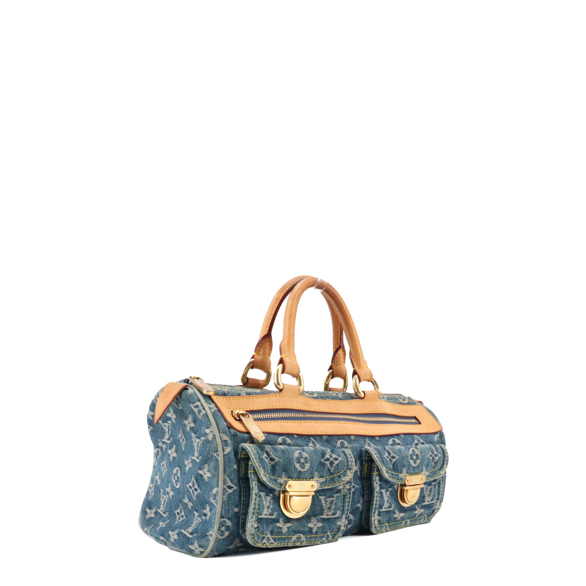 LOUIS VUITTON - Sac à main Néo Speedy Louis Vuitton en denim monogrammé