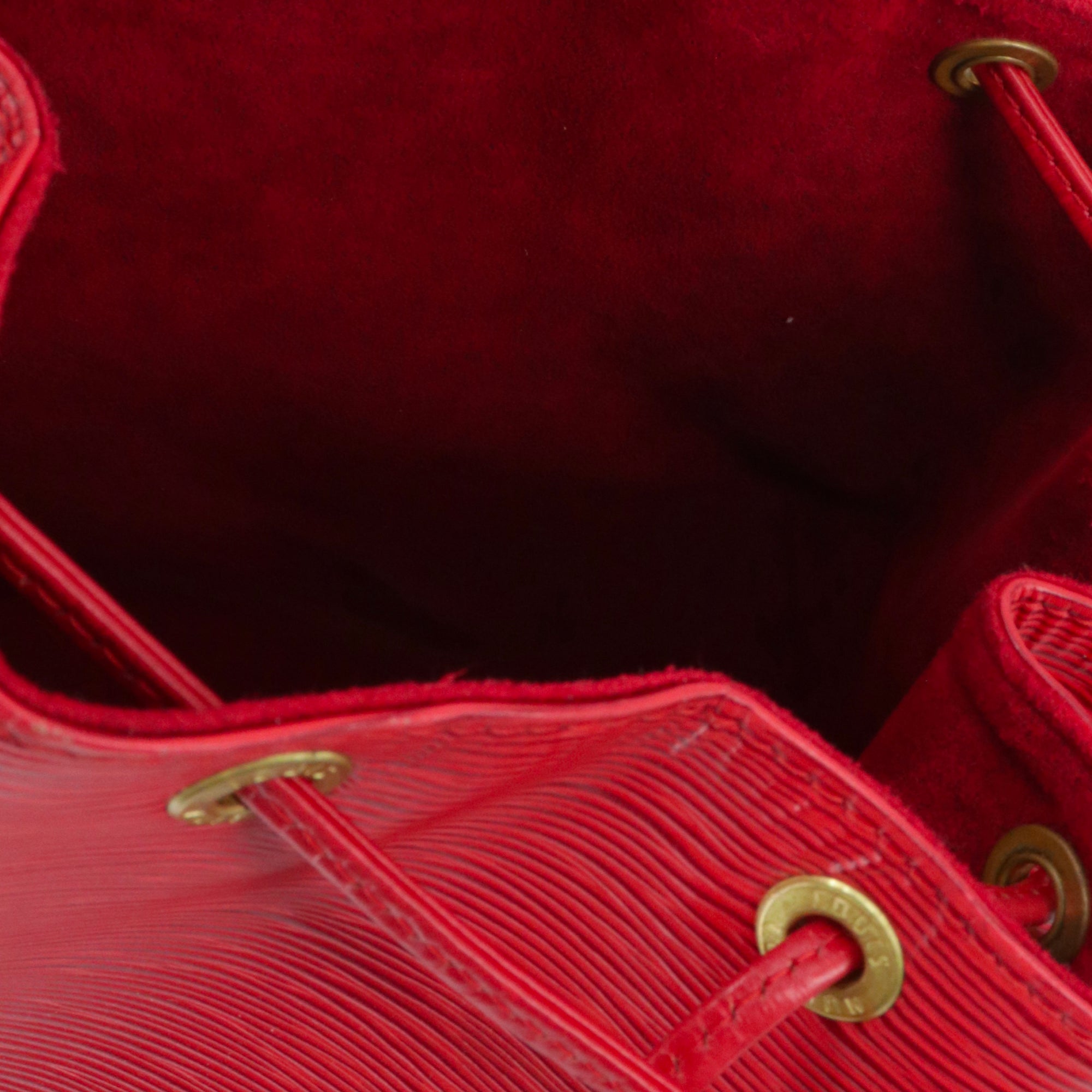 LOUIS VUITTON - NéoNoé shoulder bag in monogram canvas and poppy red leather