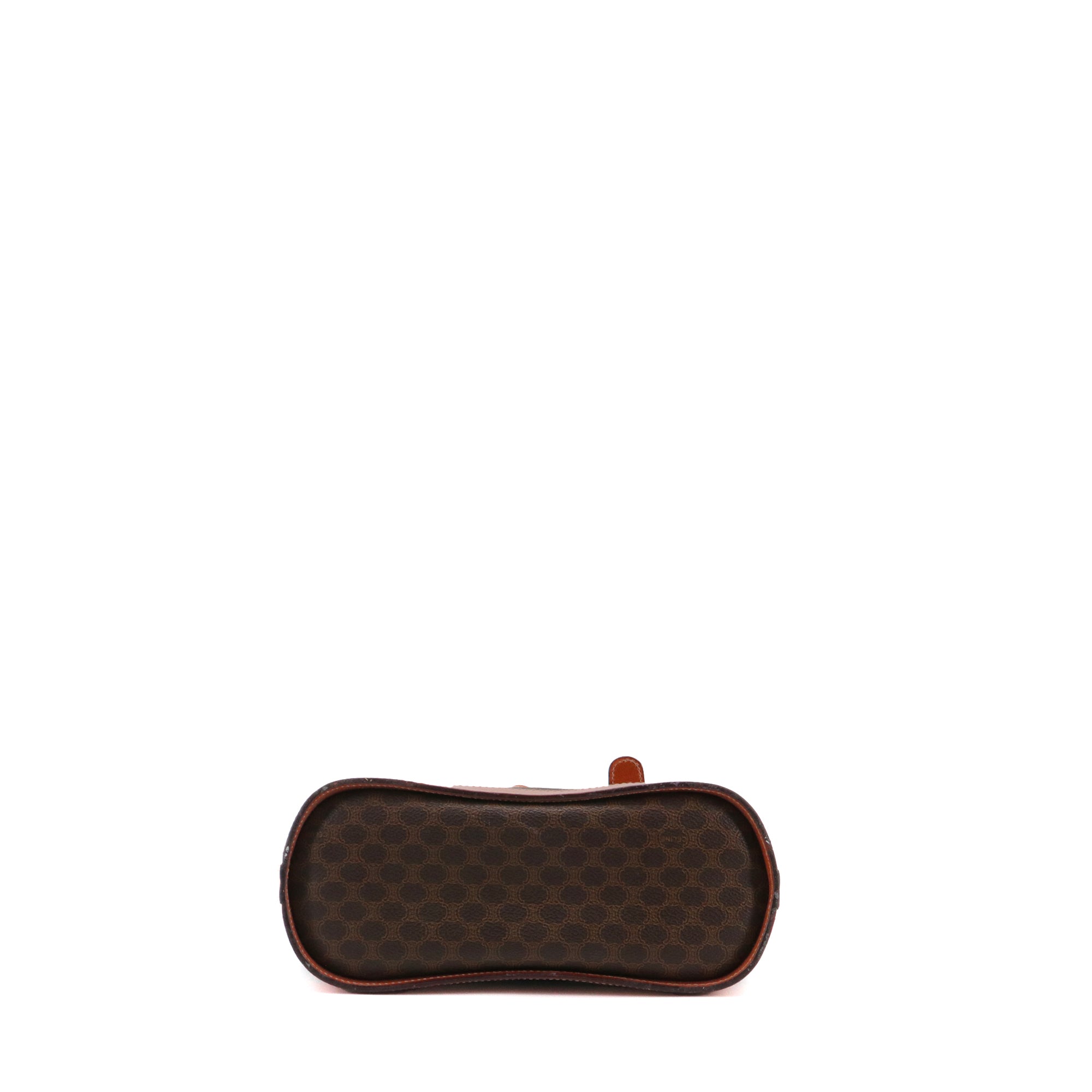 CELINE - Sac à main Seau Triomphe PM Celine en toile monogrammée marron