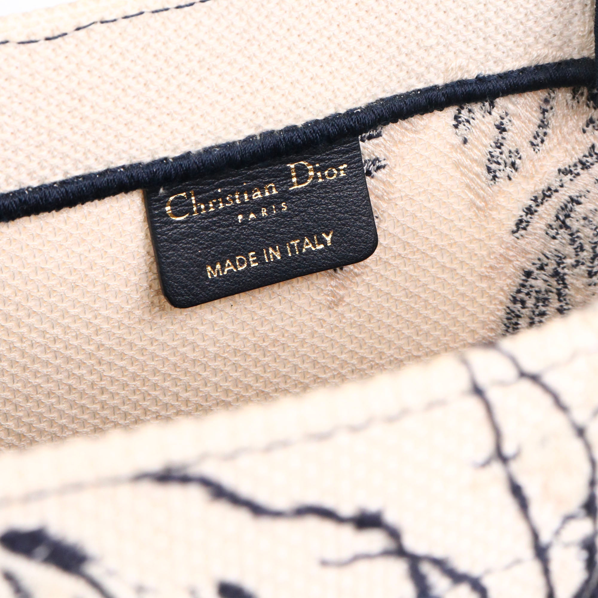 DIOR - Sac cabas Book Tote Medium Dior en toile de jouy bleu marine