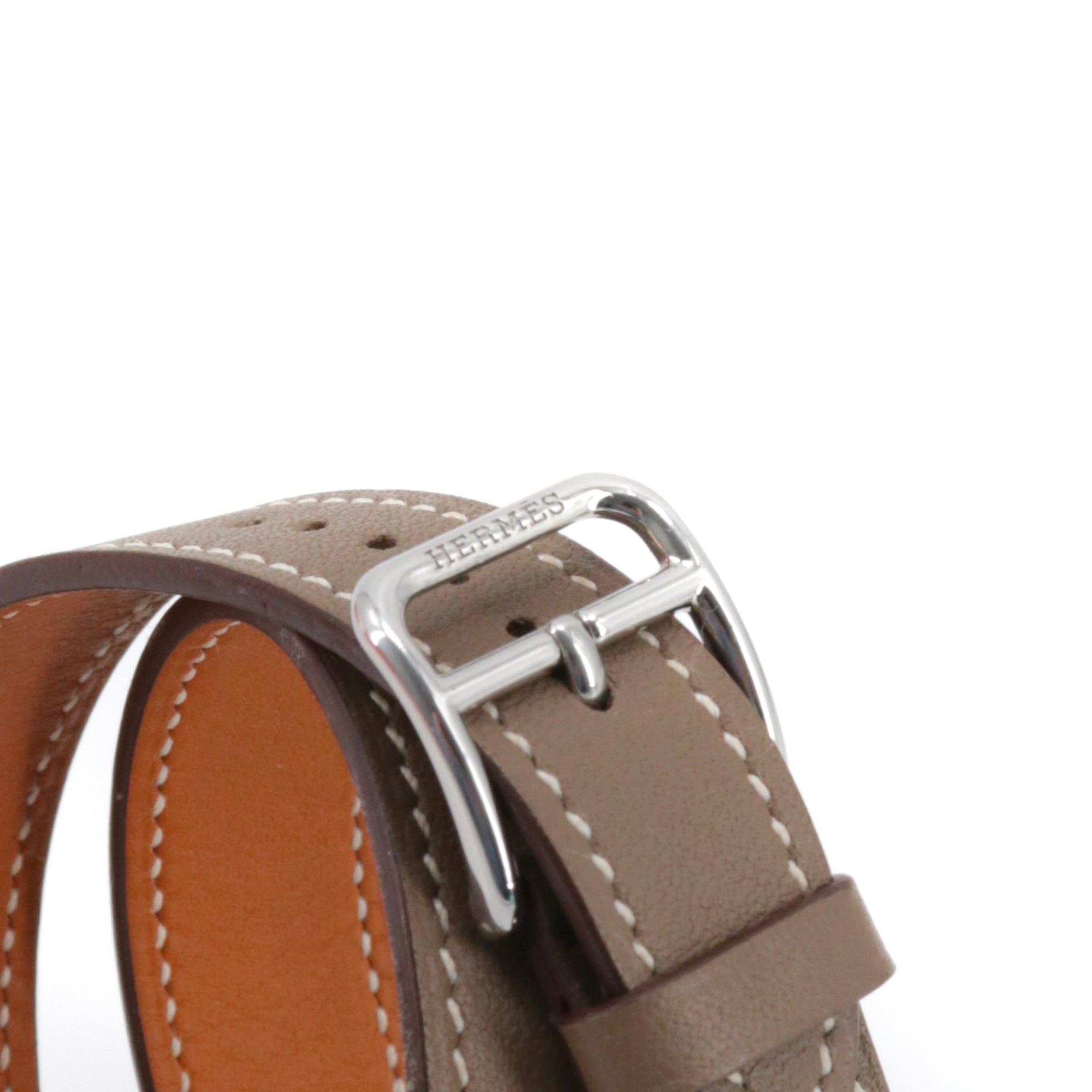 HERMÈS - Kelly watch in brown leather