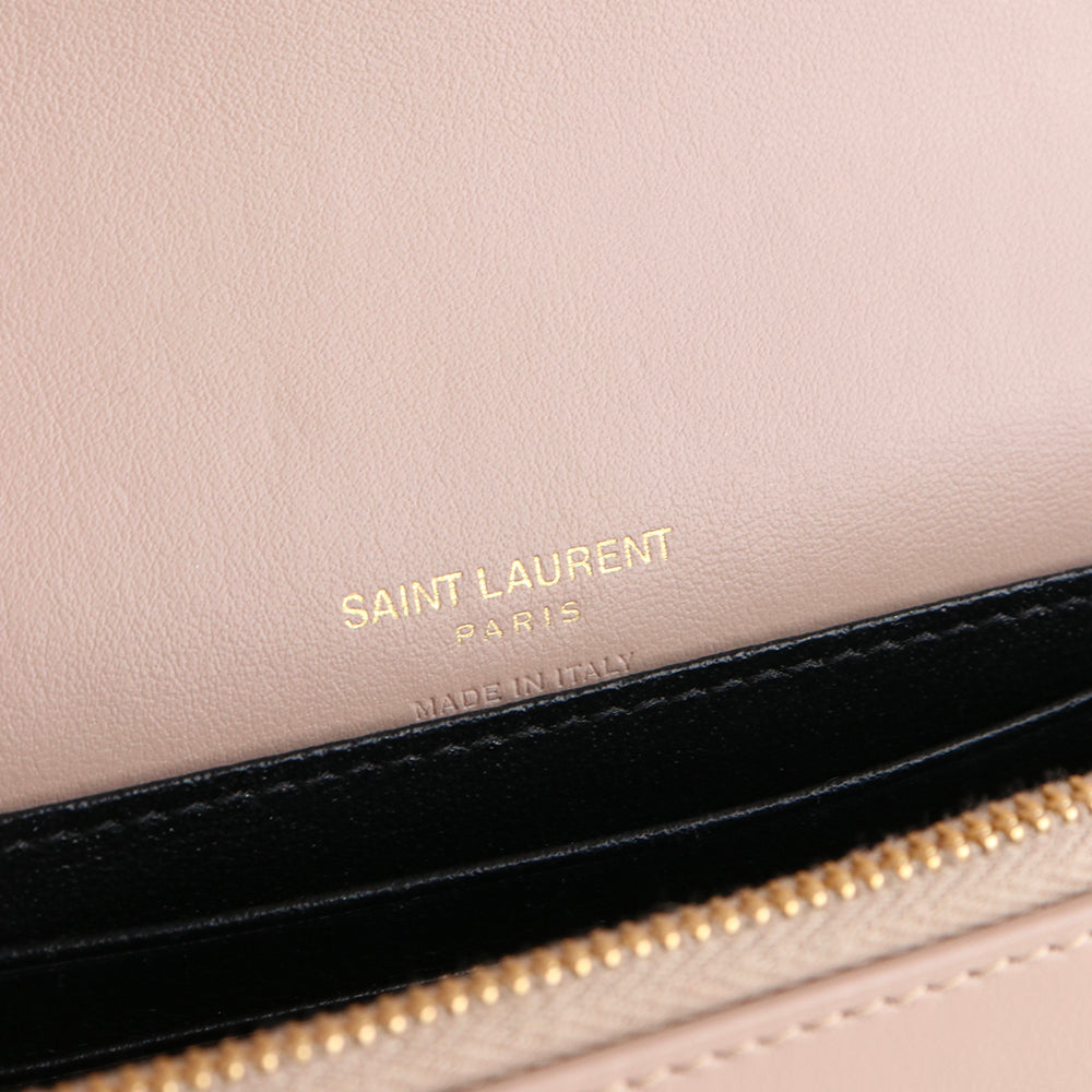 SAINT LAURENT - Kate belt bag in nude smooth leather