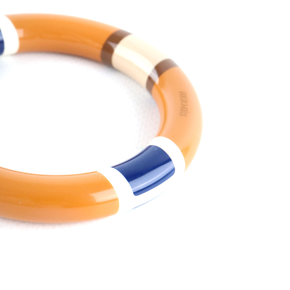 HERMÈS - Lacquered wooden bracelet (M)