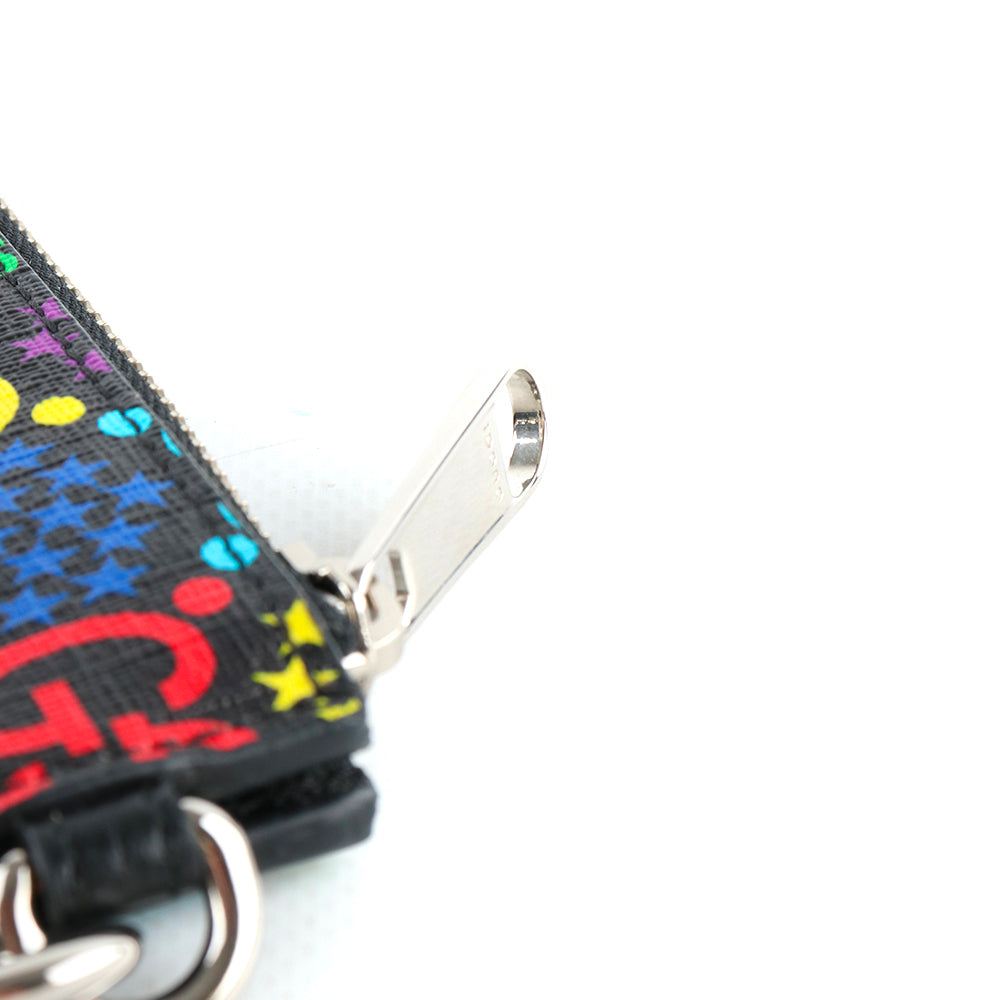 GUCCI - Multicolor monogram leather clutch