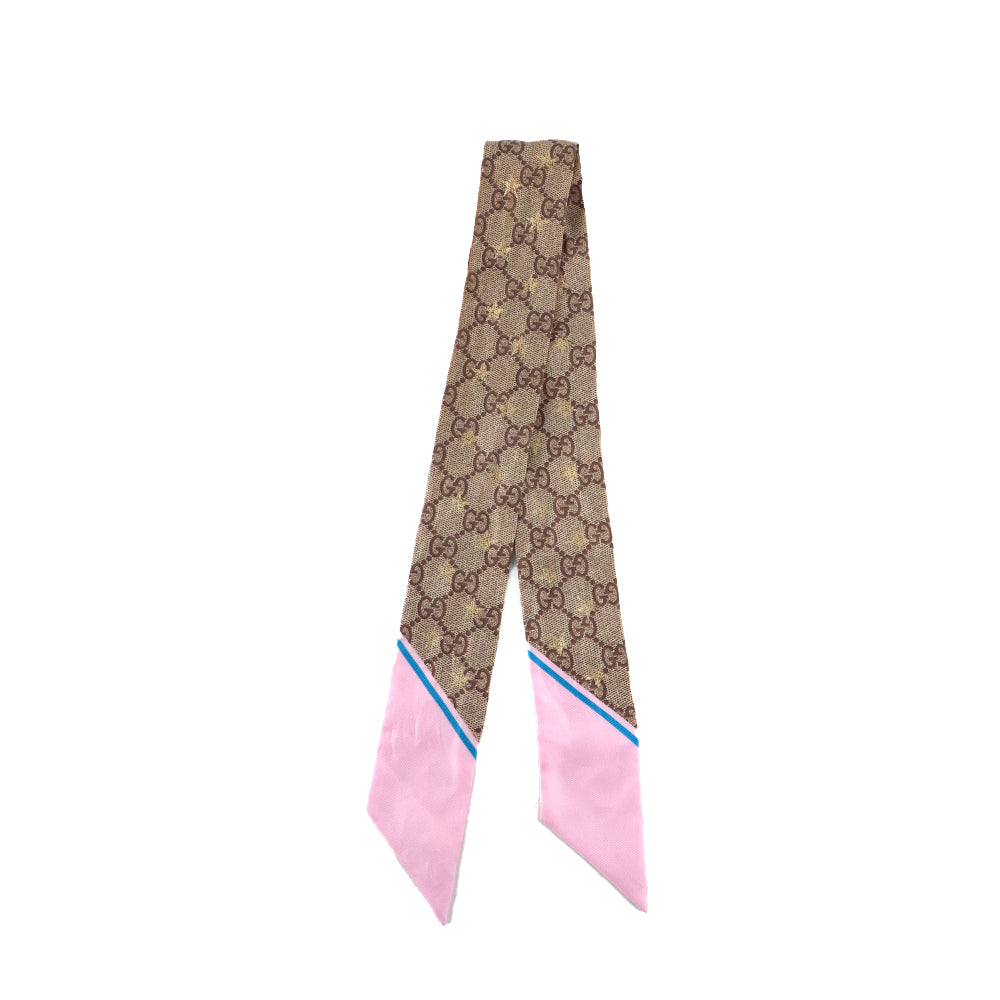 GUCCI - Twilly fin en soie monogrammé