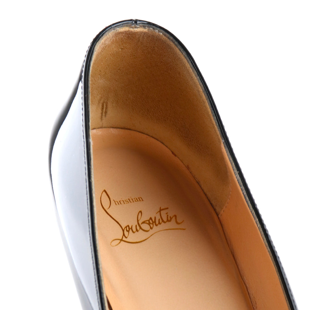 LOUBOUTIN - Escarpins Pigalle en cuir verni noir (T40)