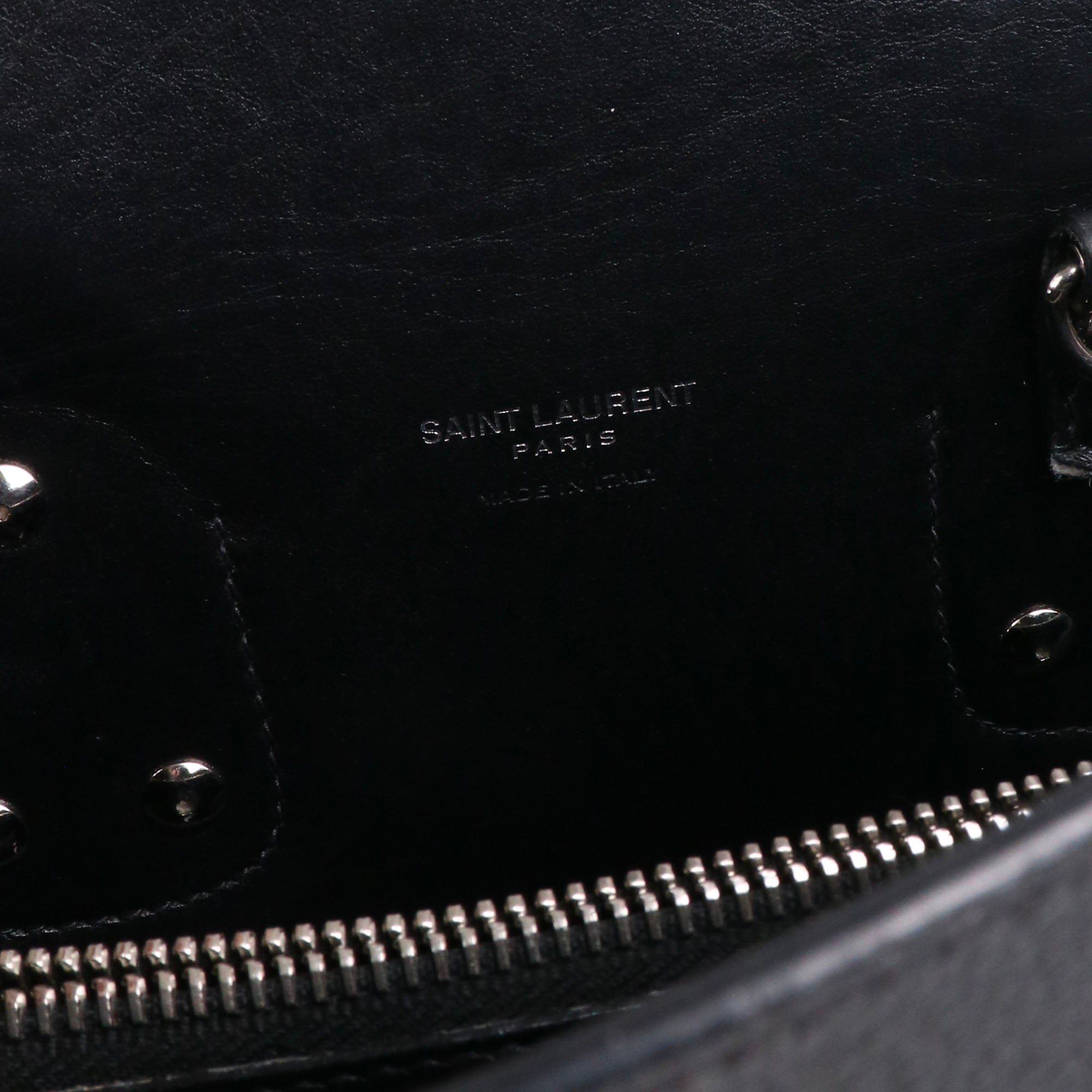 SAINT LAURENT - Nano day bag in gray grained leather