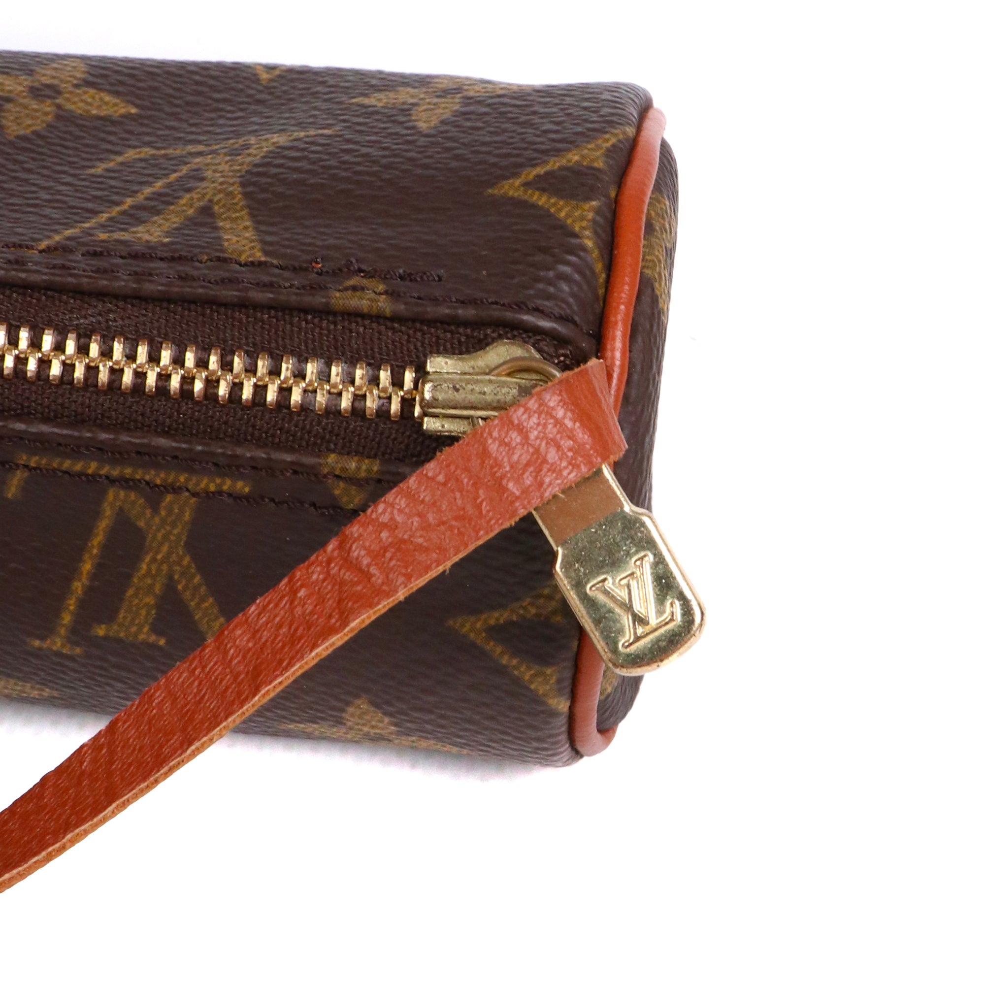 LOUIS VUITTON - Pochette Papillon Louis Vuitton en toile enduite monogrammée marron vintage