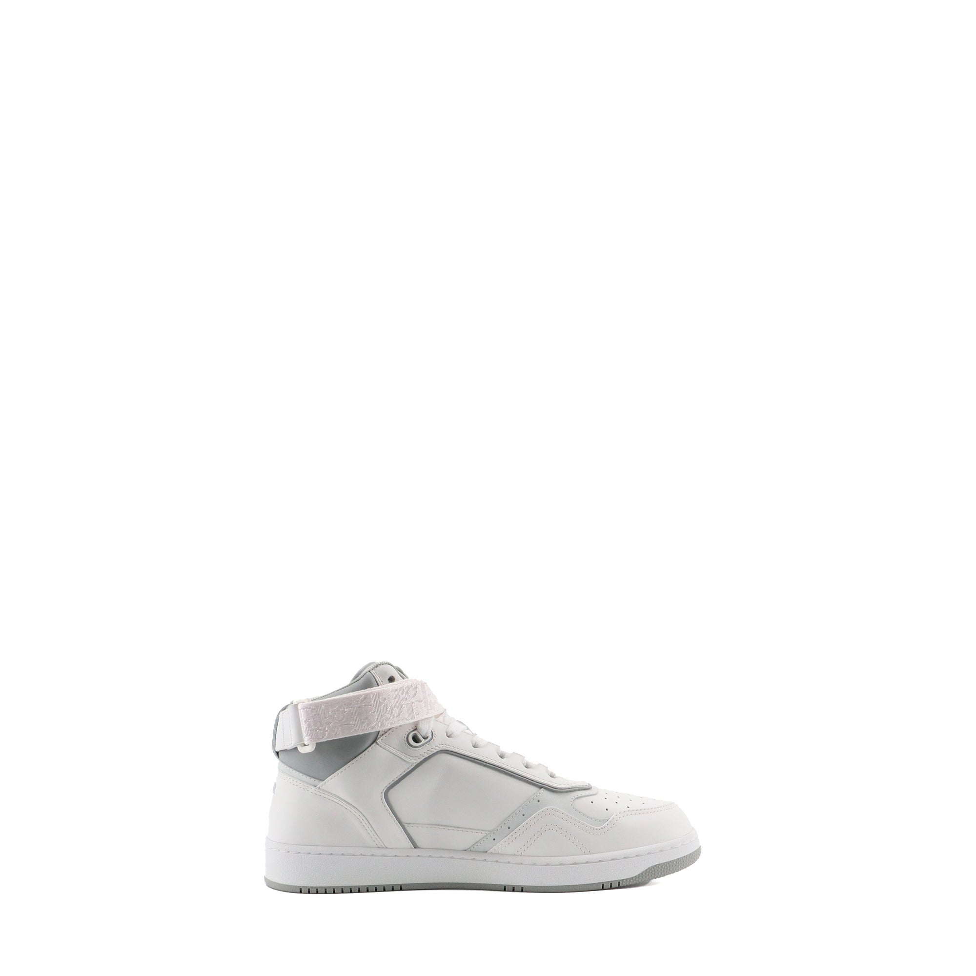 DIOR - Sneakers B27 Mid Dior en cuir blanc et gris (T44)