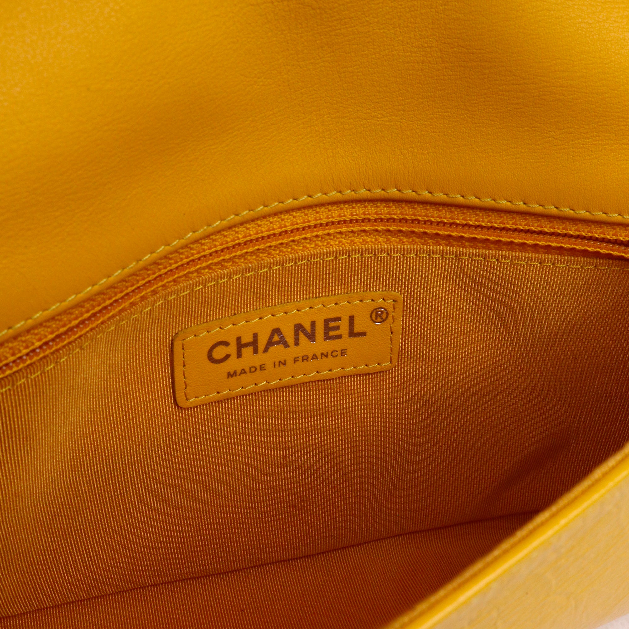 CHANEL - Limited edition Timeless handbag in yellow leather