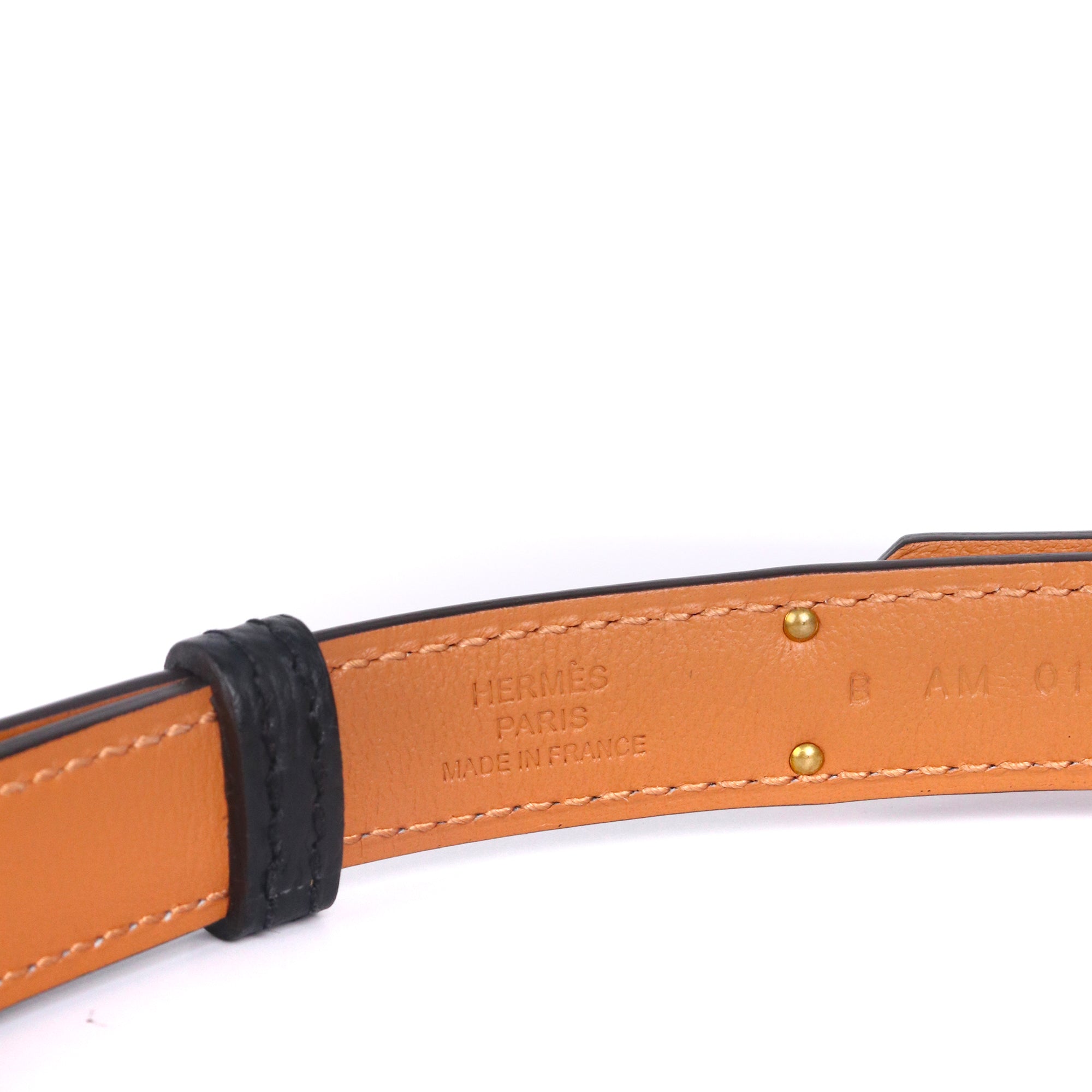 HERMÈS - Kelly 18 belt in black Epsom leather