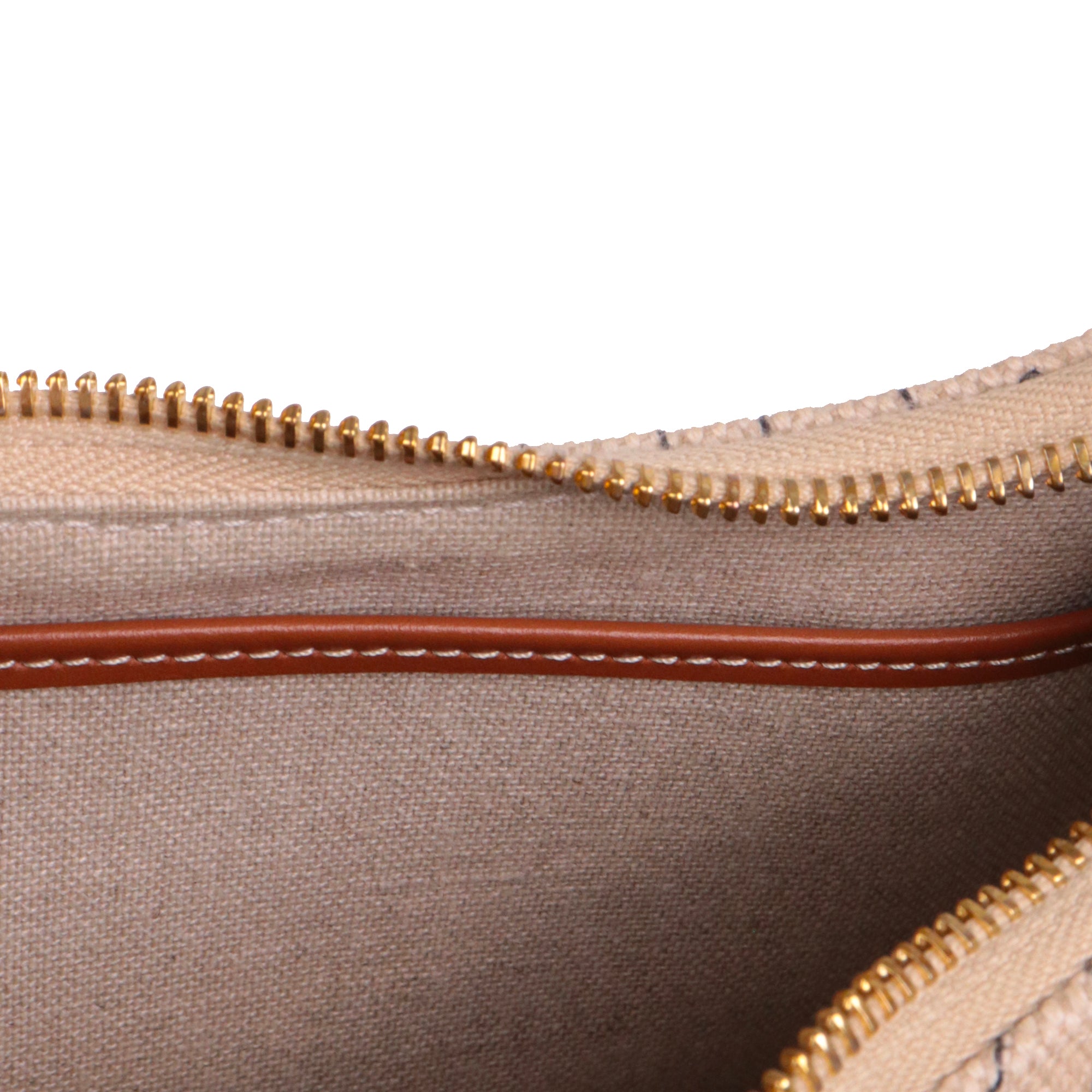 CELINE - Sac à main Ava Céline en toile et cuir tan