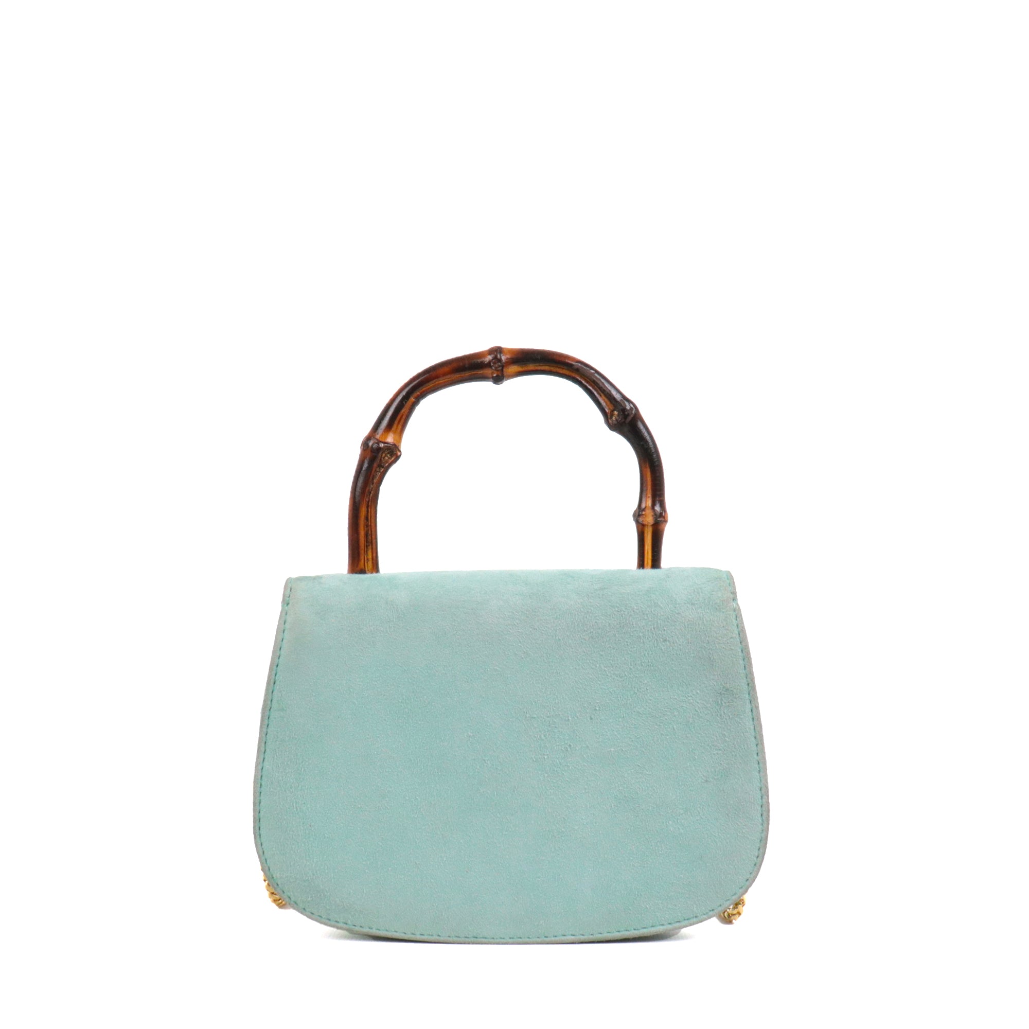 GUCCI - Gucci Bamboo tote bag in black canvas and leather