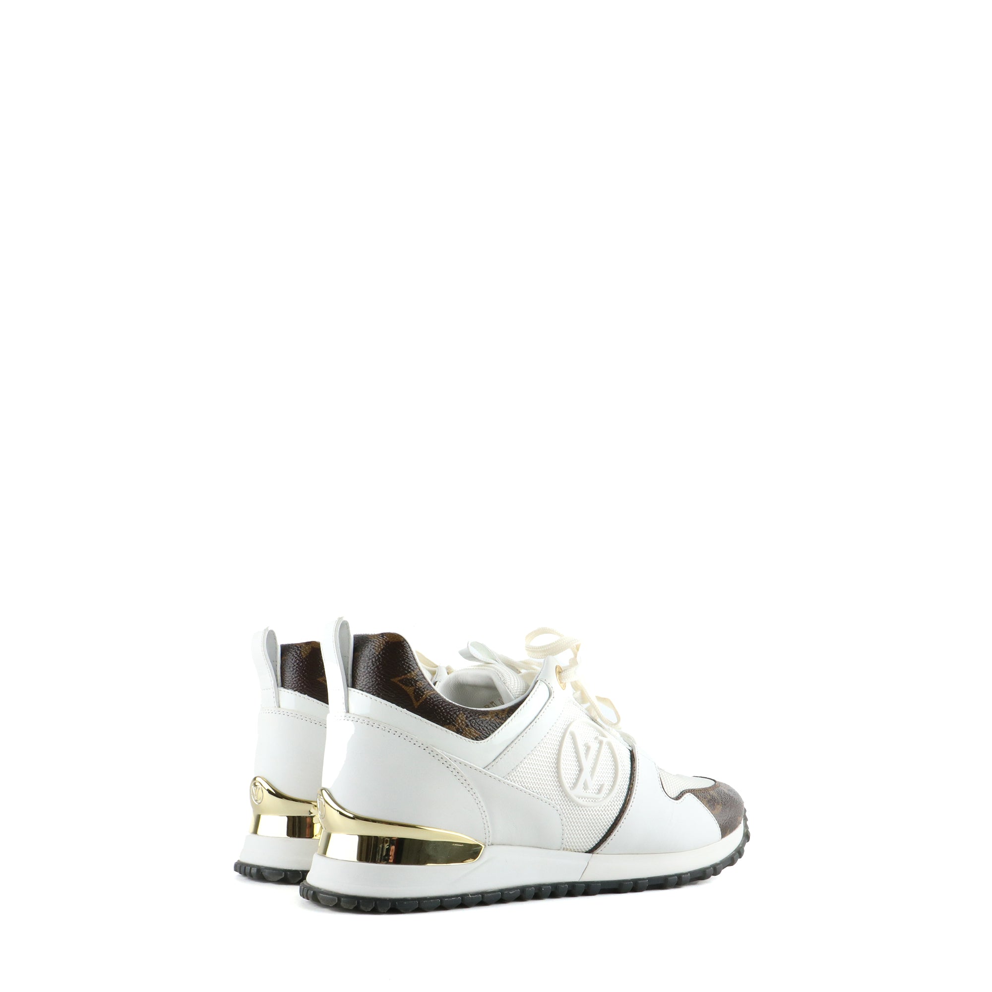 LOUIS VUITTON - Sneakers Run Away en cuir et toile monogramme (T37)