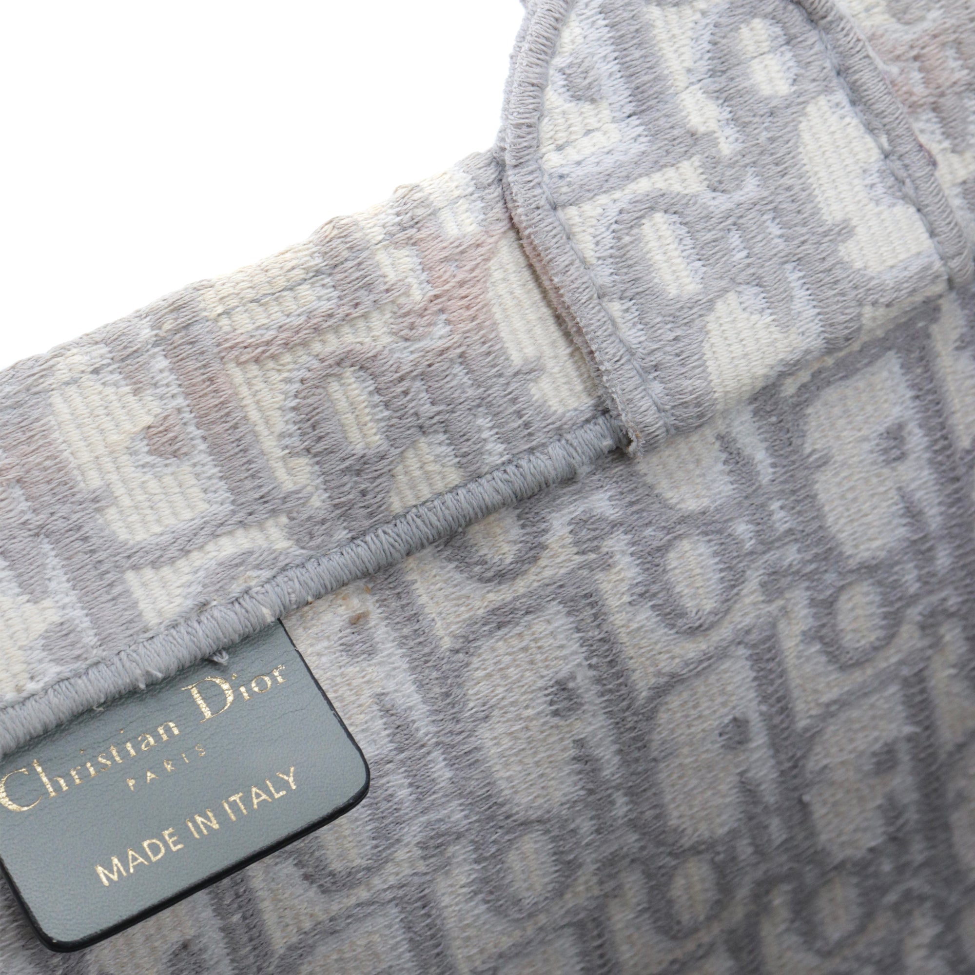 DIOR - Dior Book Tote Medium shopping bag in gray toile de jouy