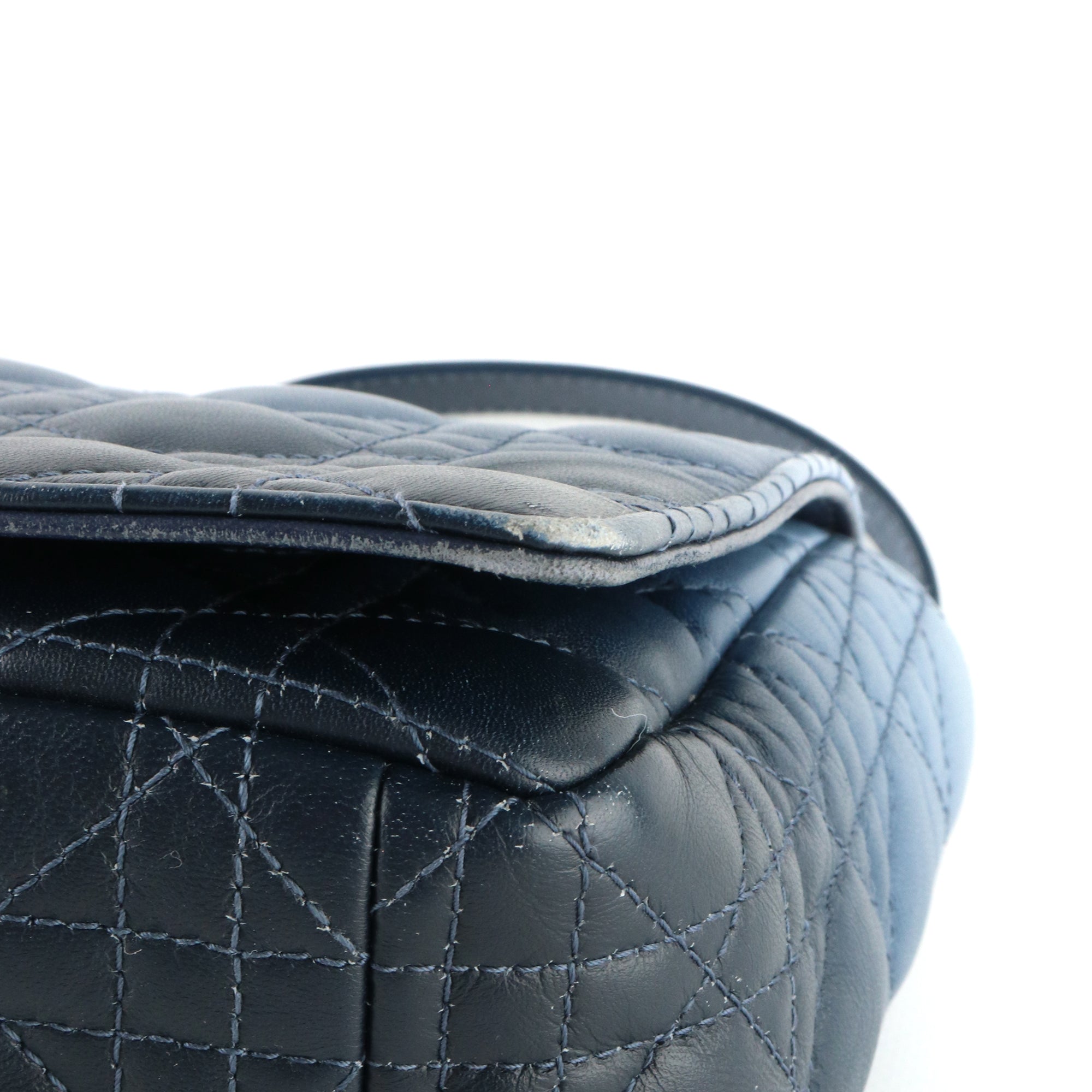 DIOR - Caro large shoulder bag in limited edition blue gradient leather