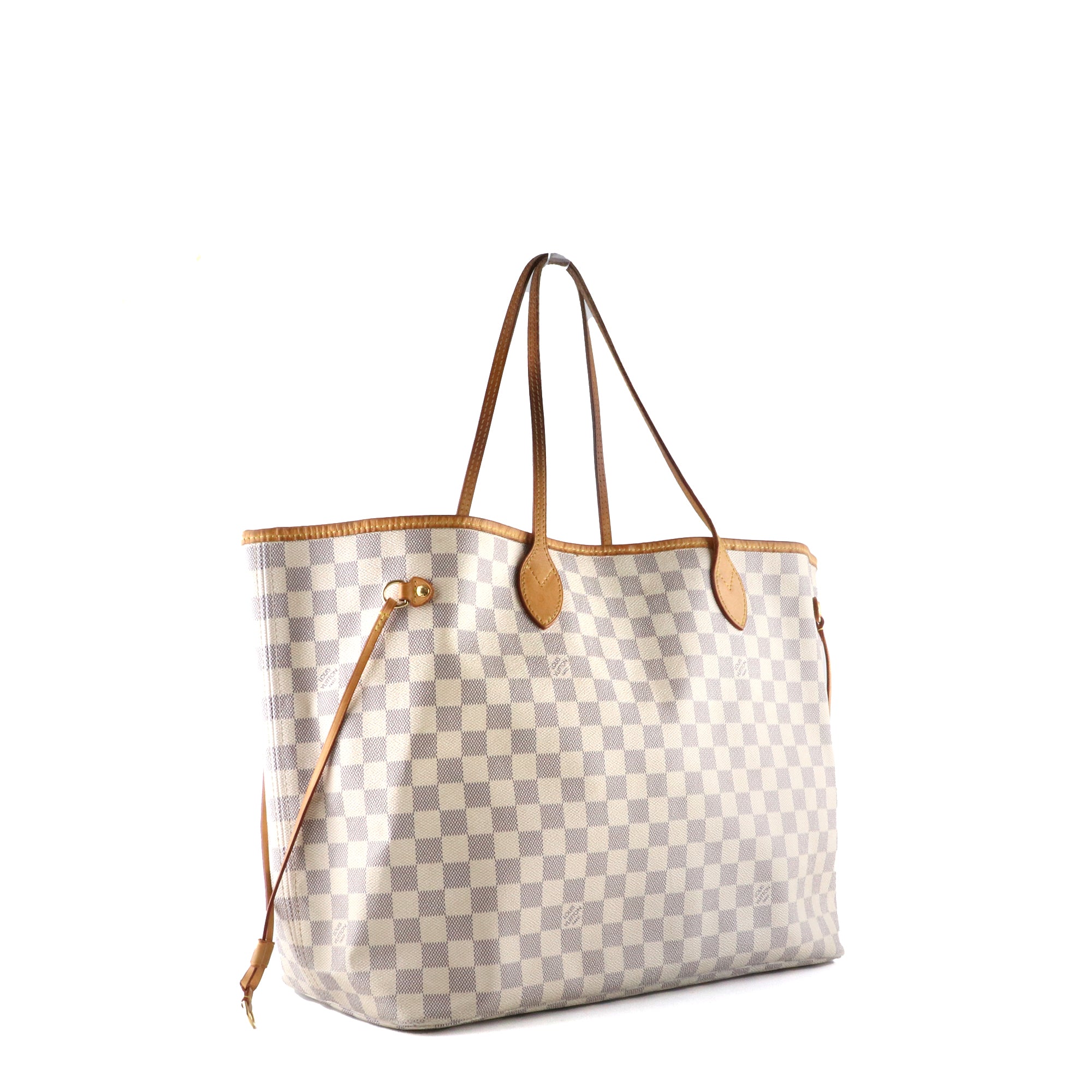 LOUIS VUITTON - Neverfull GM azure checkerboard tote bag