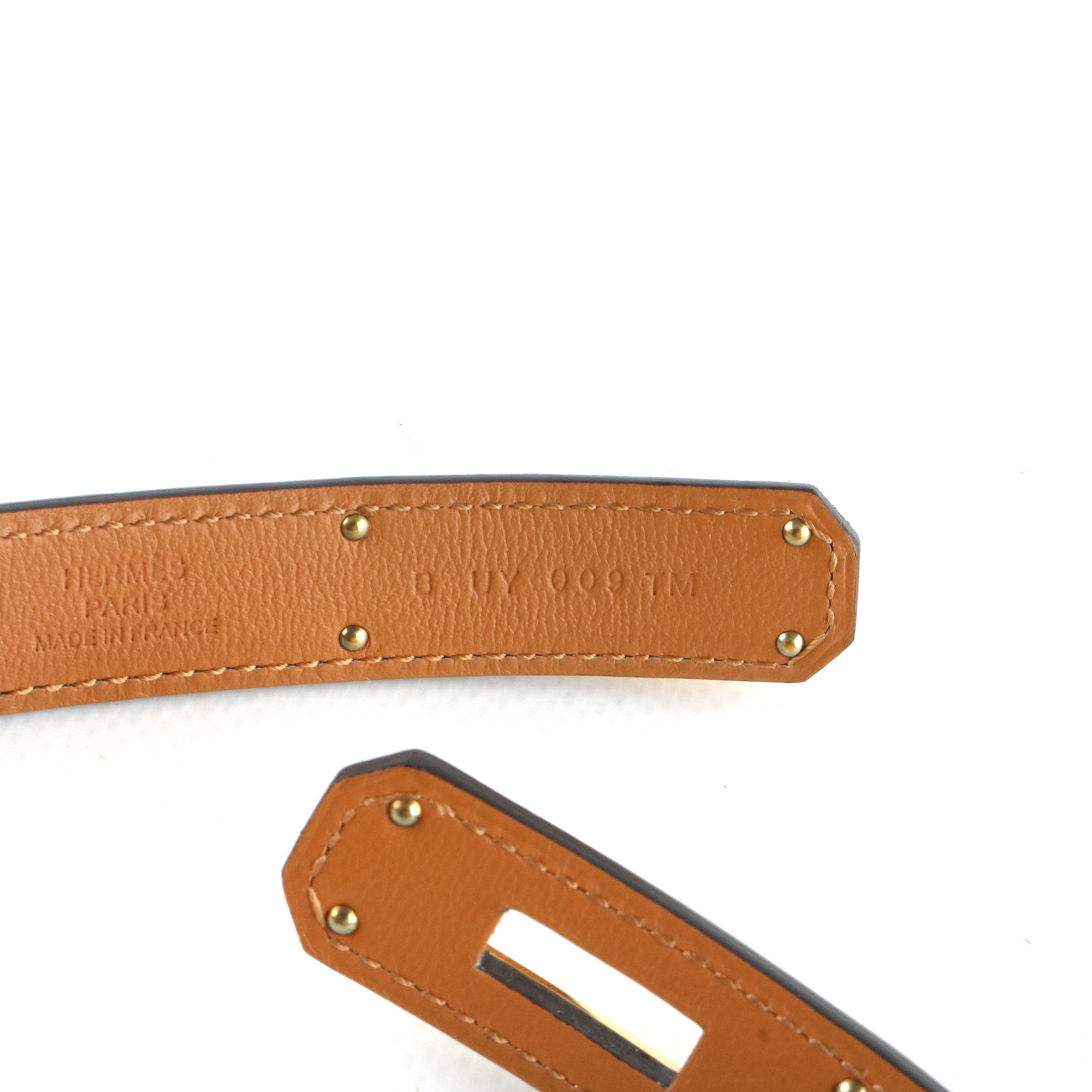 HERMÈS - Ceinture Kelly 18 en cuir Epsom noir