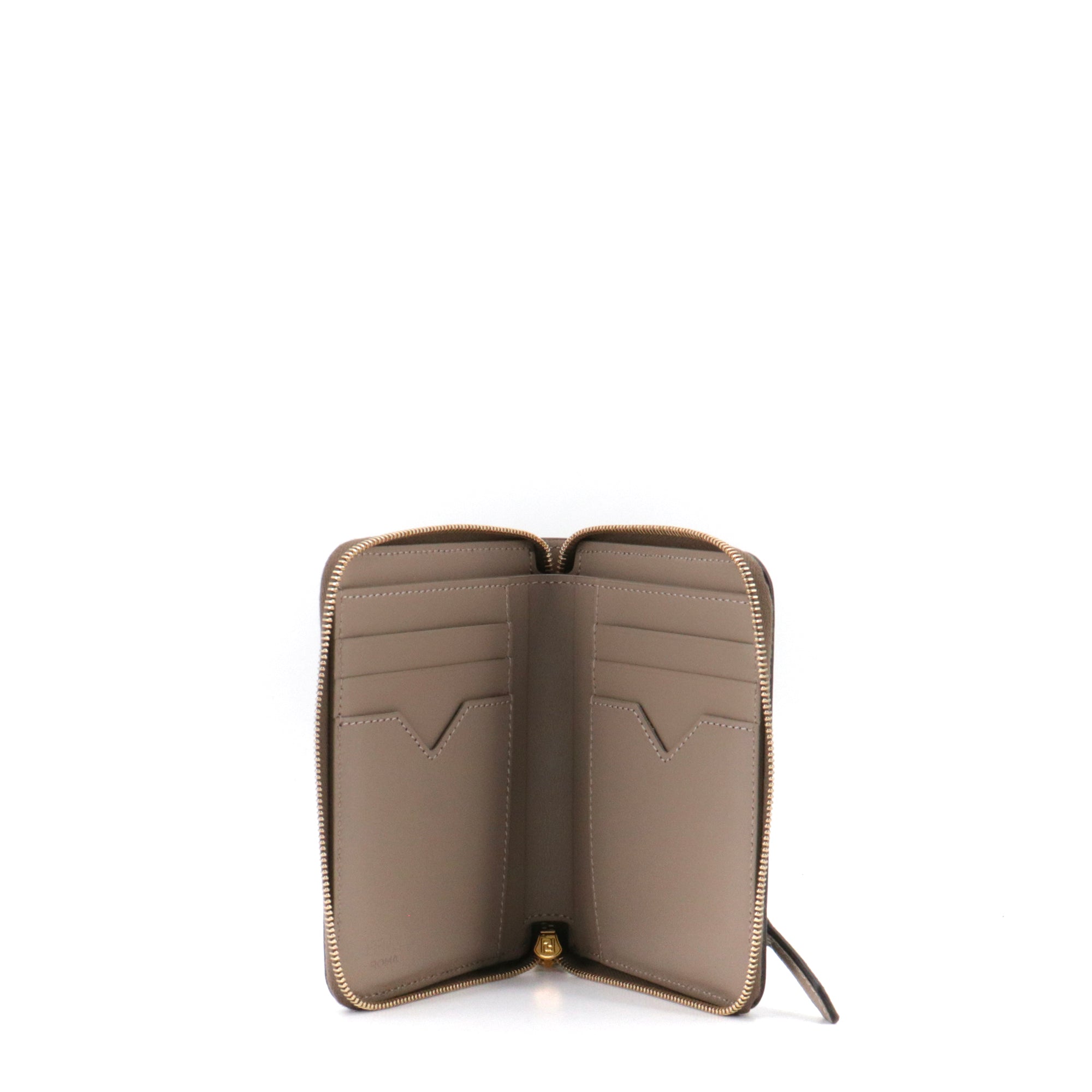 FENDI - Fendi Diamonds wallet in taupe leather