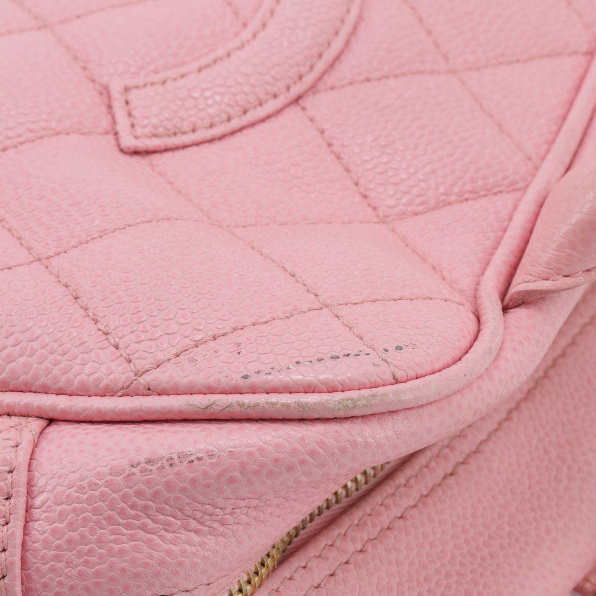 CHANEL - Chanel Bowling handbag in vintage pink caviar leather