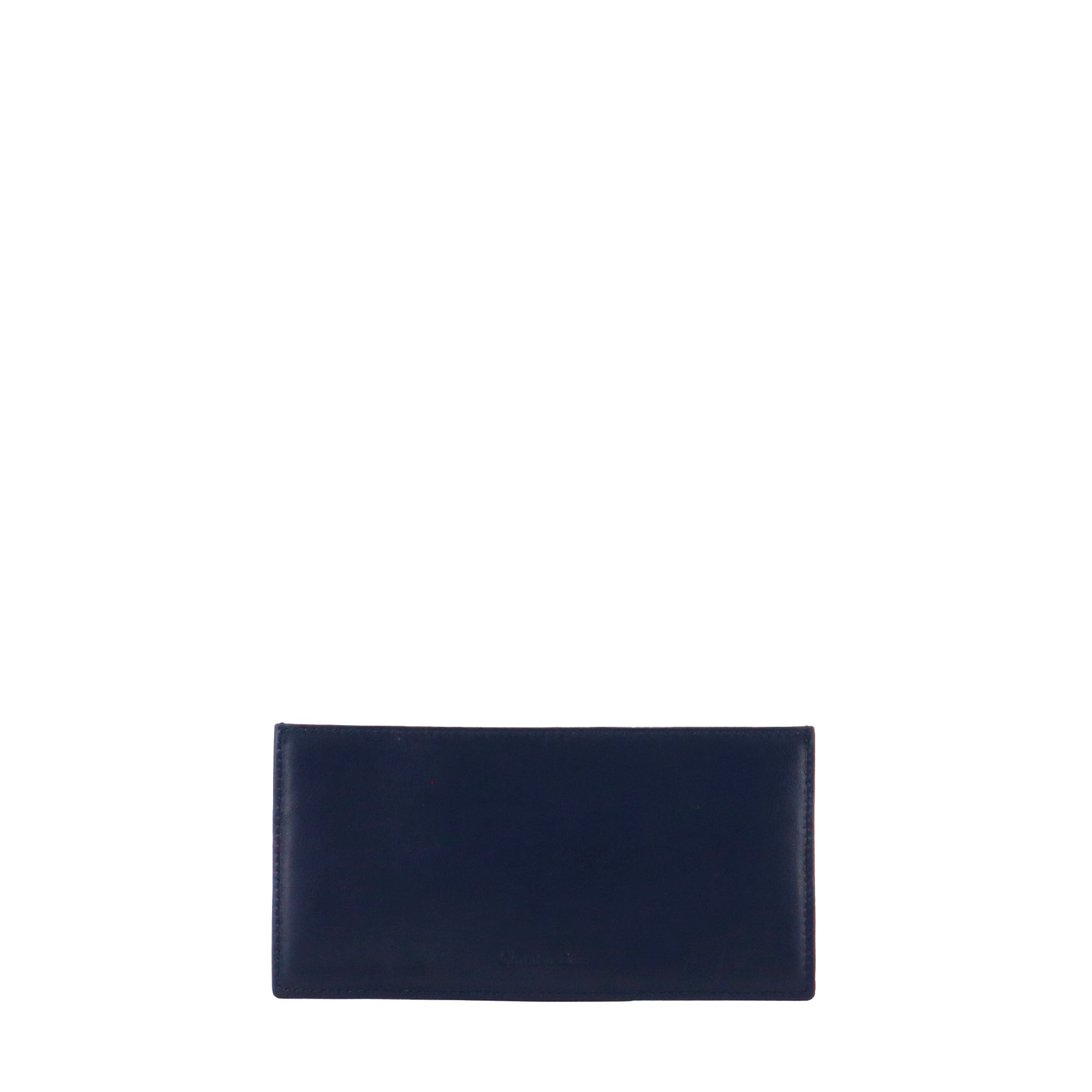 DIOR - Dior card holder in navy blue leather