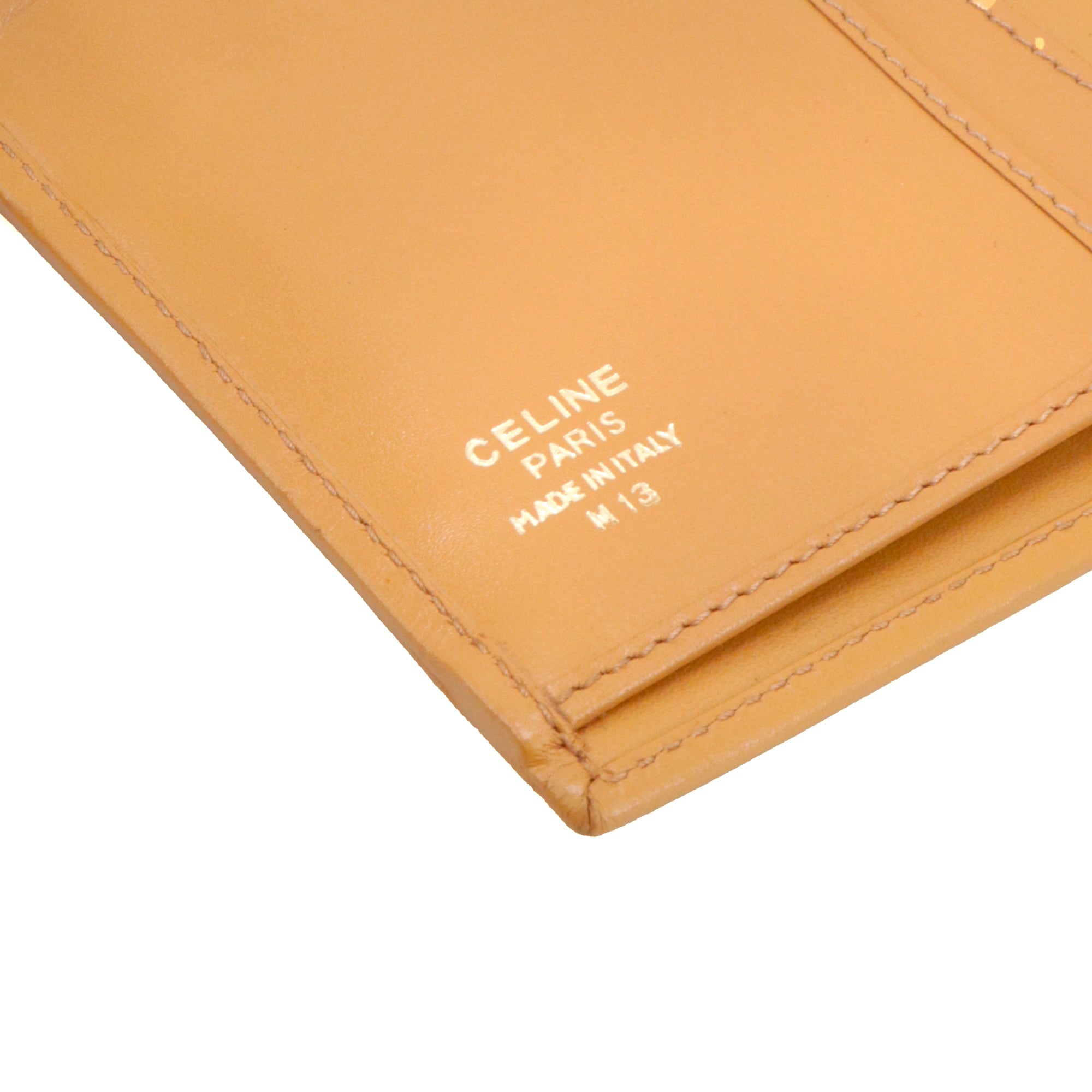 CELINE - Portefeuille Triomphe Celine en toile monogrammée vintage