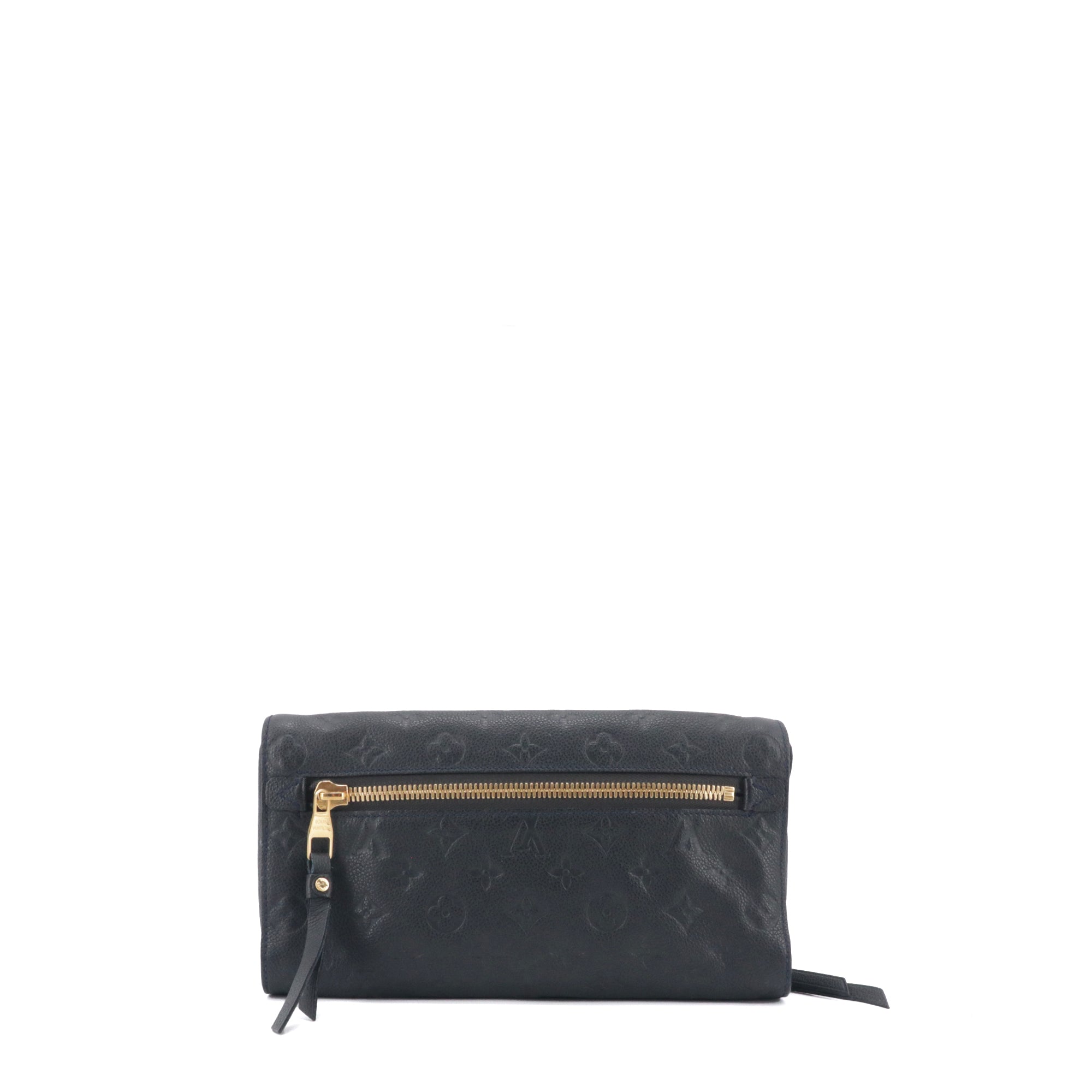 LOUIS VUITTON - Louis Vuitton Sparkling Pouch in Navy Blue Imprint Leather