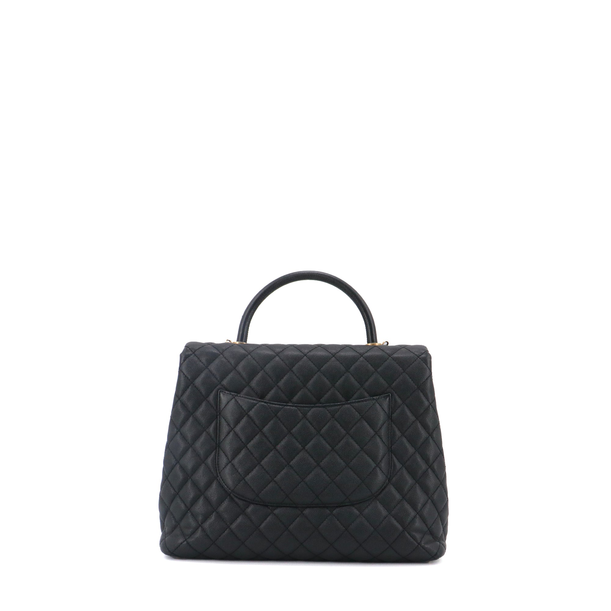 CHANEL - Chanel Coco Handle GM handbag in black caviar leather