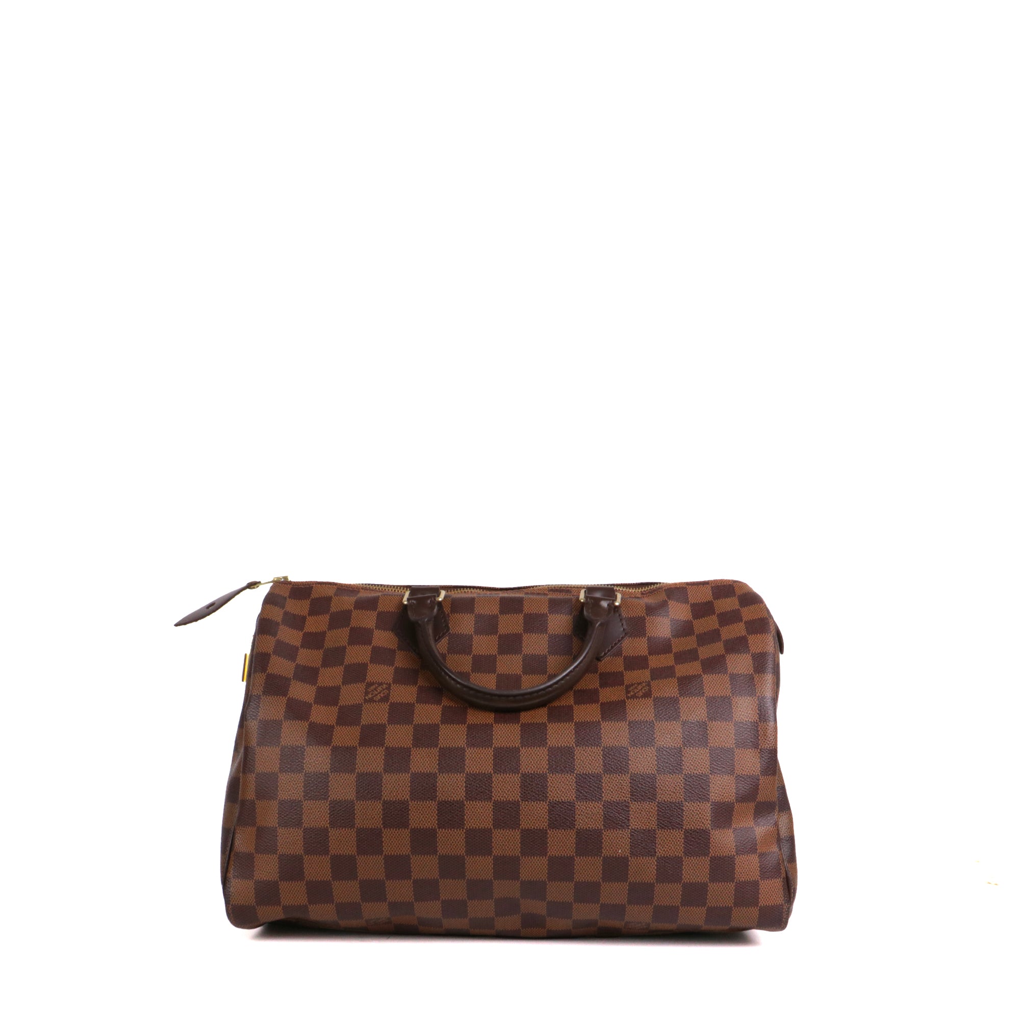 LOUIS VUITTON - Sac à main Speedy 35 Louis Vuitton en toile damier ébène